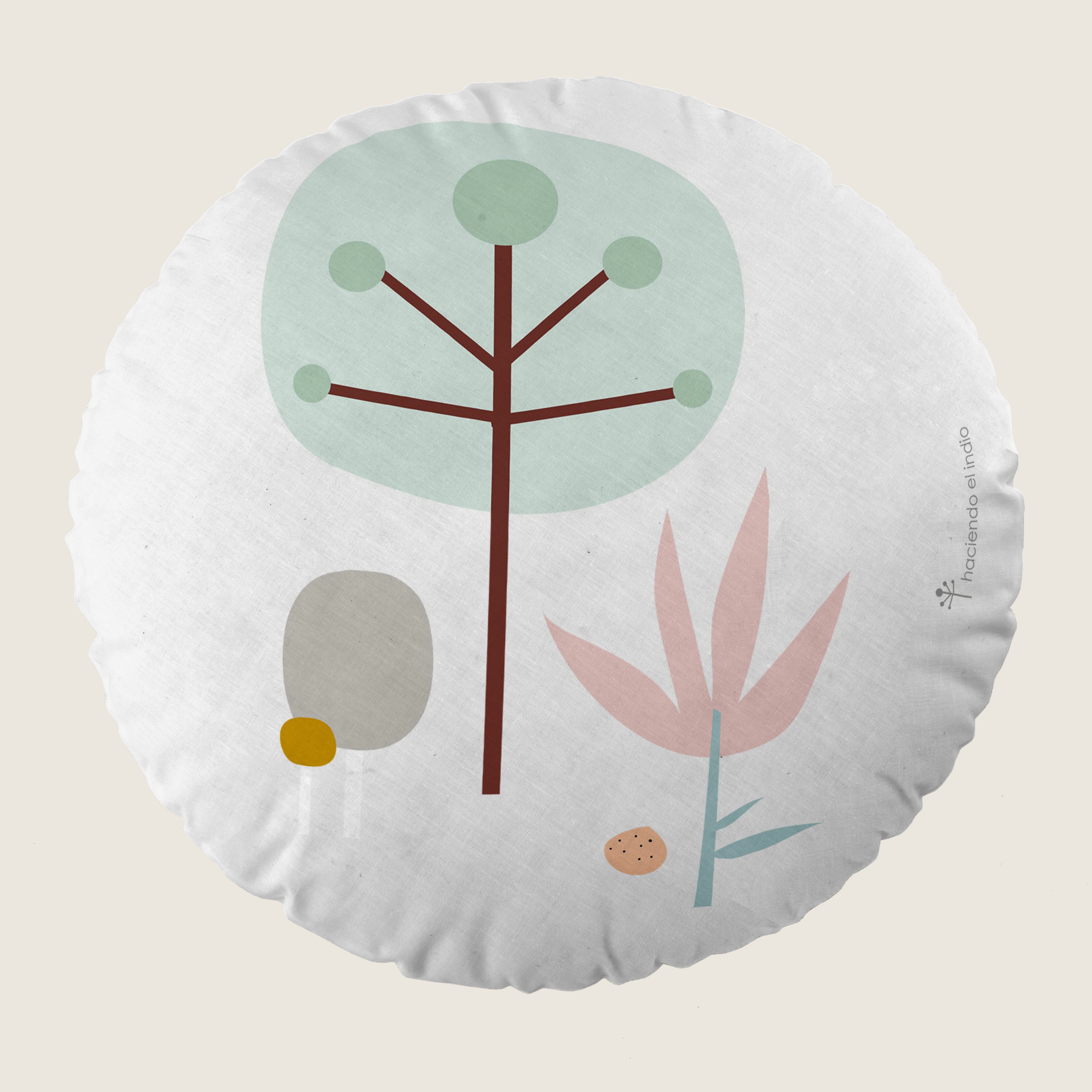 COJÍN REDONDO INFANTIL ESTAMPADO CIRCLE 7