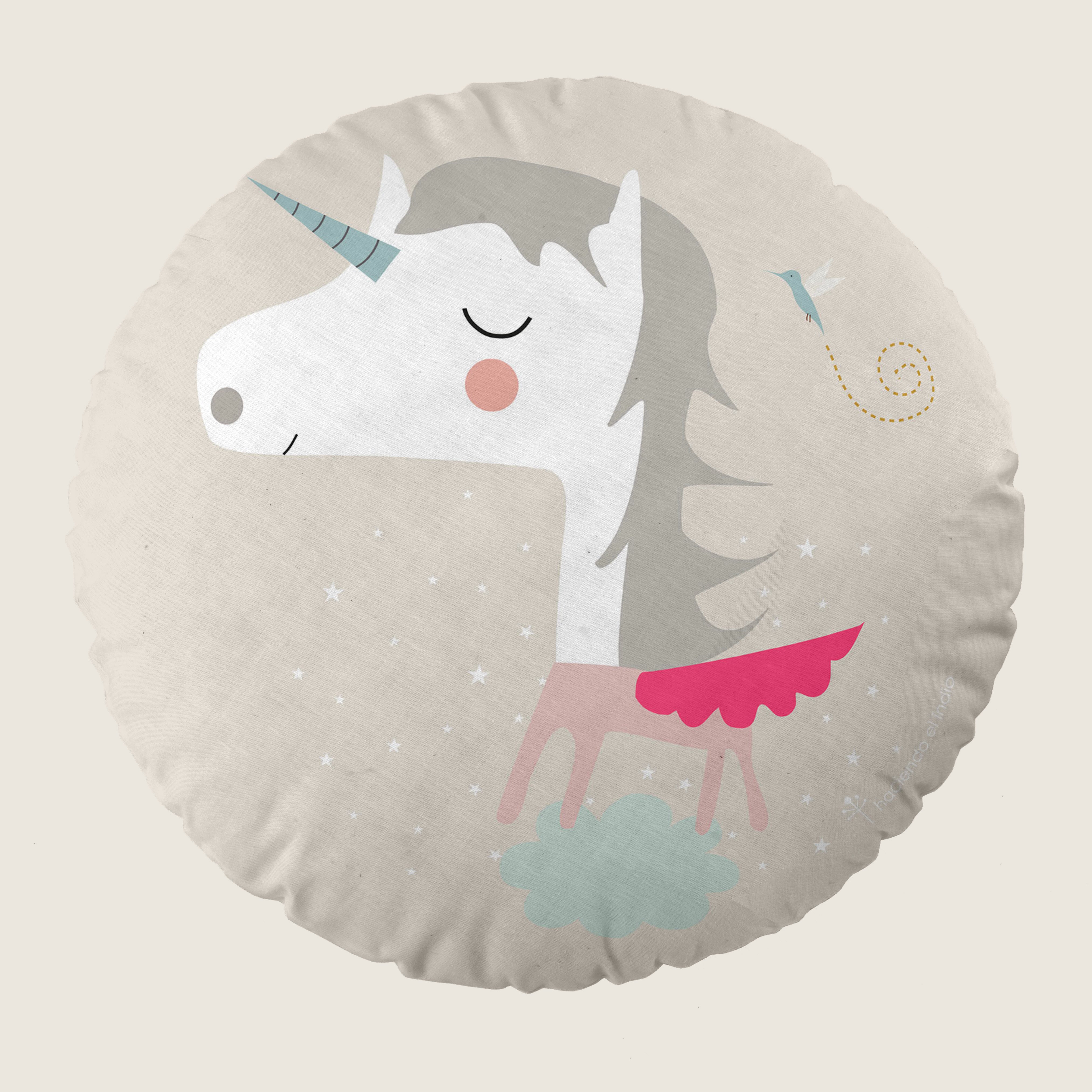 COJÍN REDONDO INFANTIL ESTAMPADO CIRCLE 8