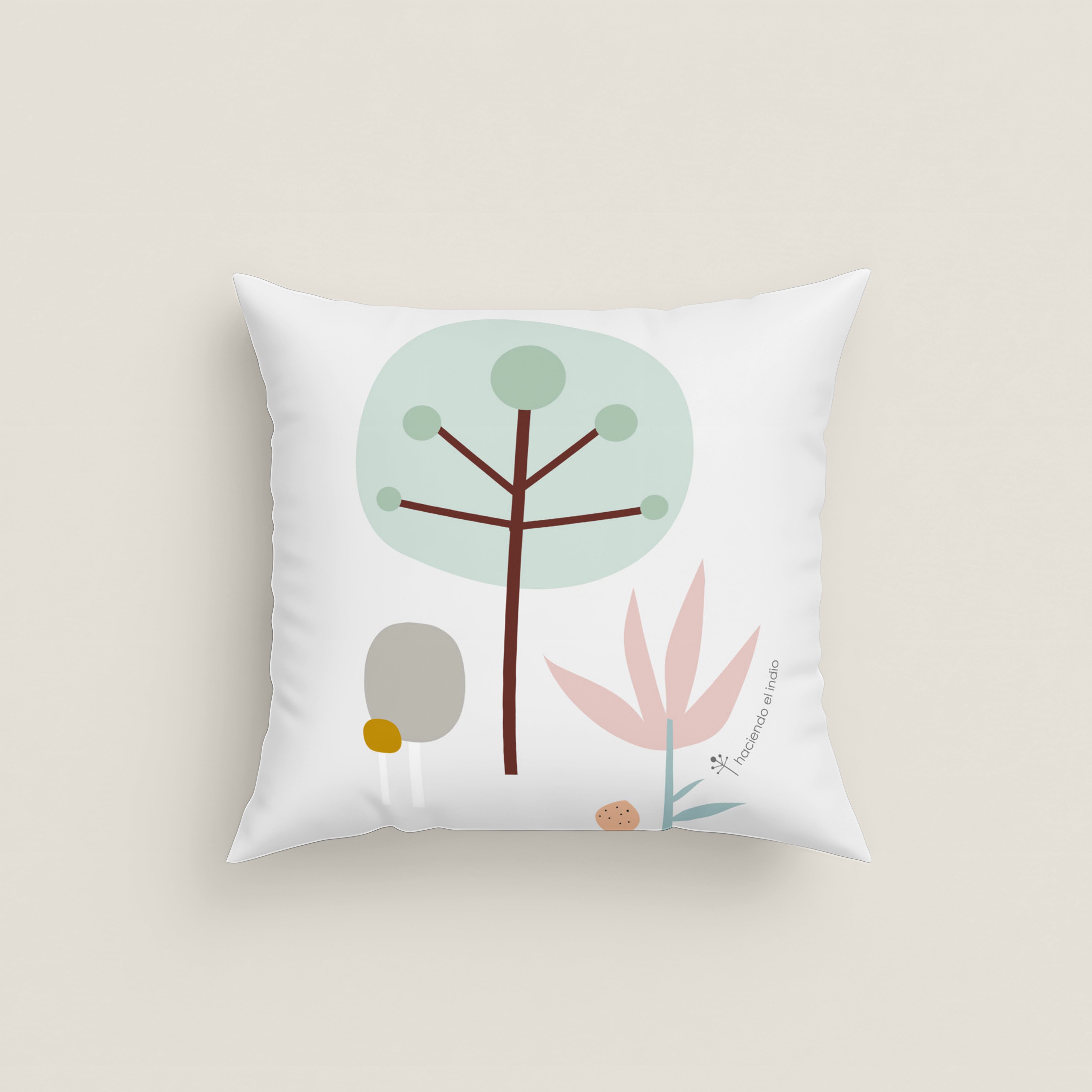 FUNDA DE COJÍN INFANTIL ESTAMPADO RAINBOWLAND 100% ALGODÓN