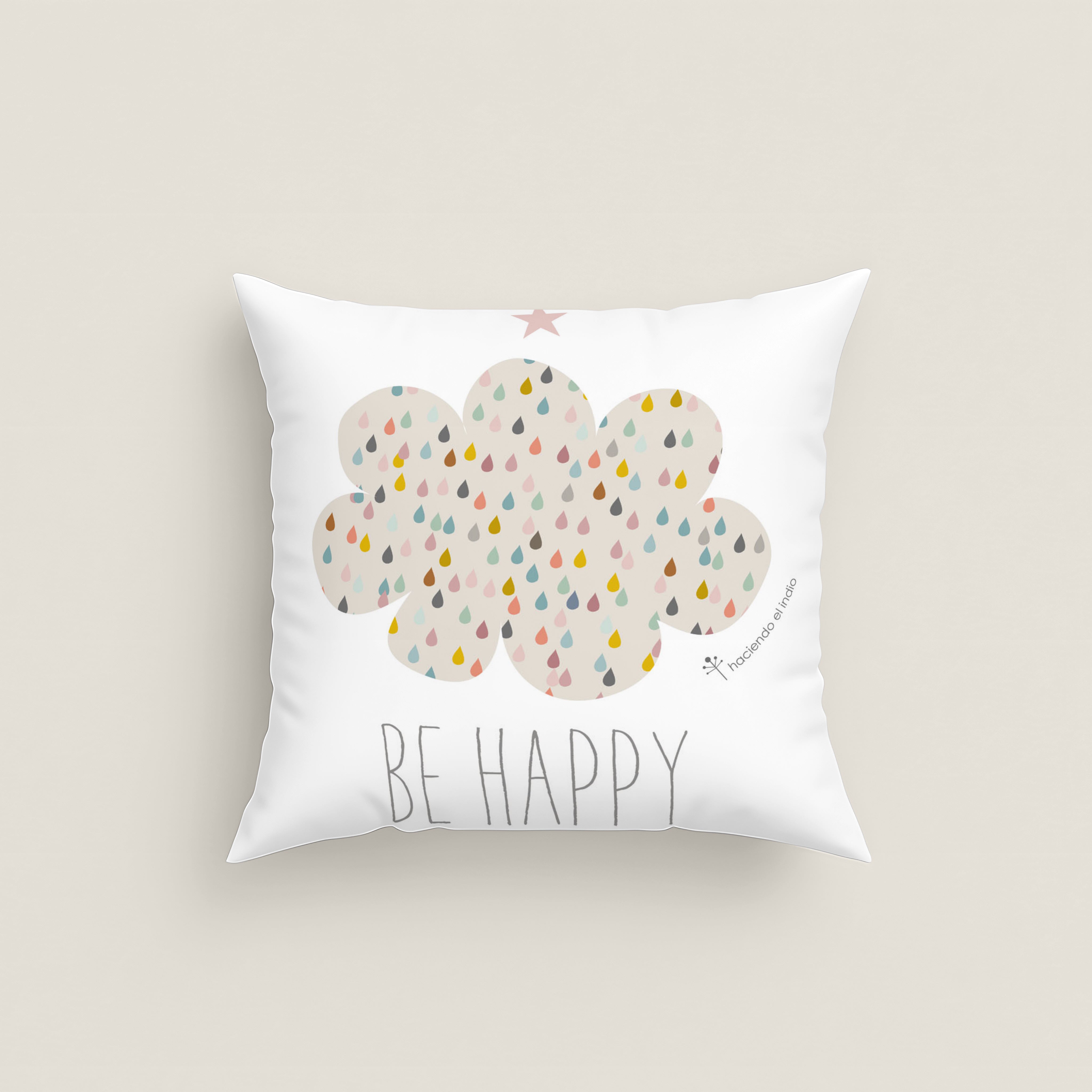 FUNDA DE COJÍN INFANTIL ESTAMPADO RAINBOWLAND 100% ALGODÓN