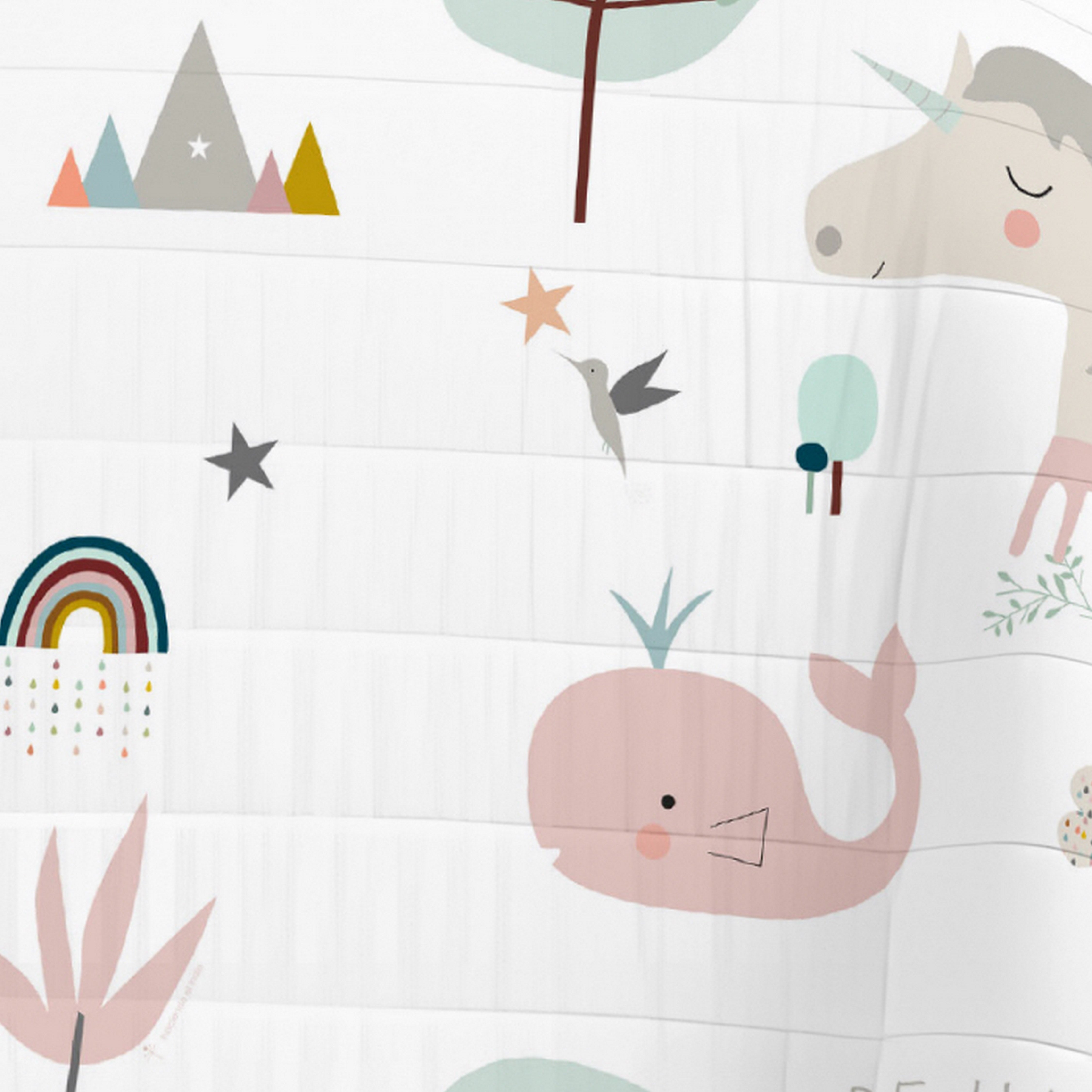 COLCHA BOUTI ESTAMPADA INFANTIL RAINBOWLAND 100% ALGODÓN