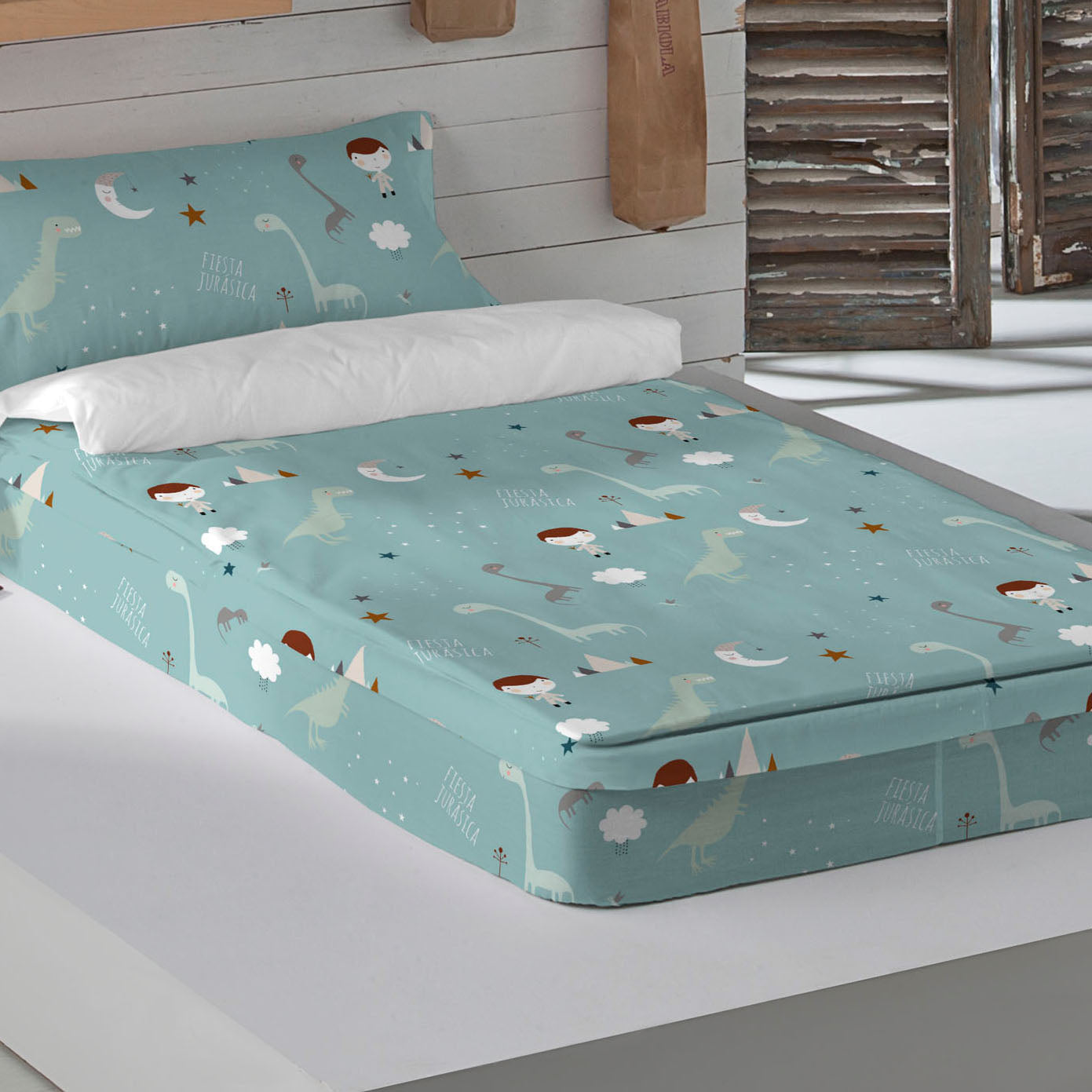 SACCO NORDICO PER BAMBINI JURASIC GREEN B 100% COTONE