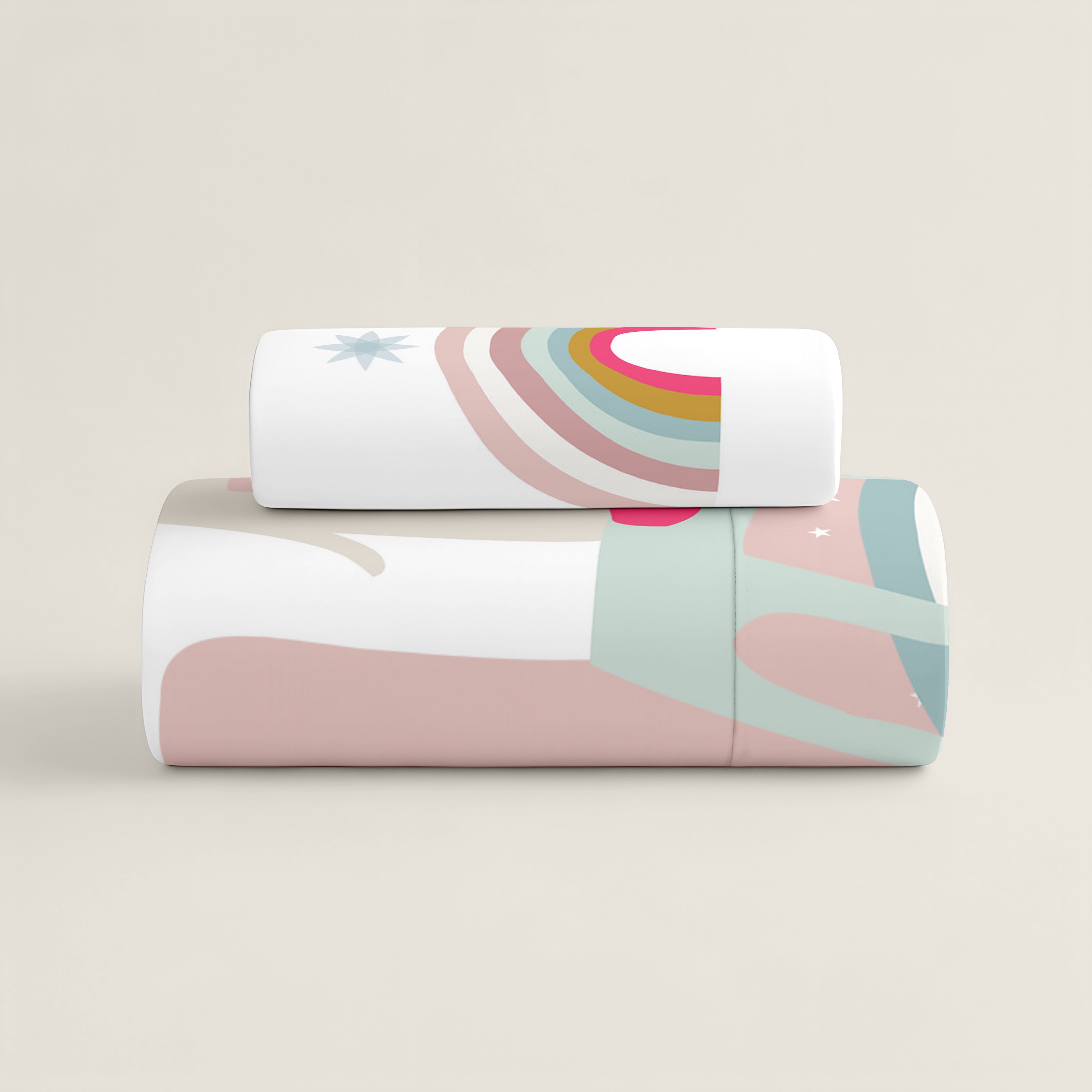 FUNDA NÓRDICA REVERSIBLE CUNA BEBÉ UNICORN PINK 100% ALGODÓN