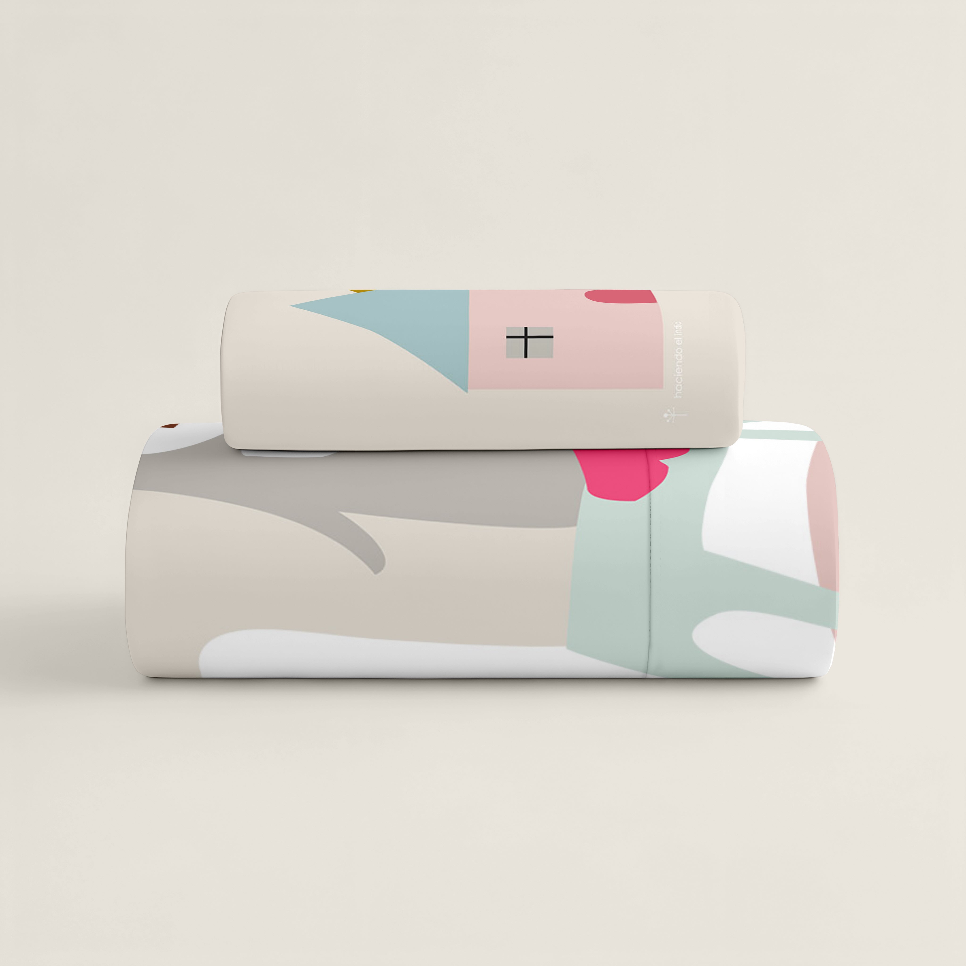 FUNDA NÓRDICA REVERSIBLE CUNA BEBÉ UNICORN WHITE 100% ALGODÓN