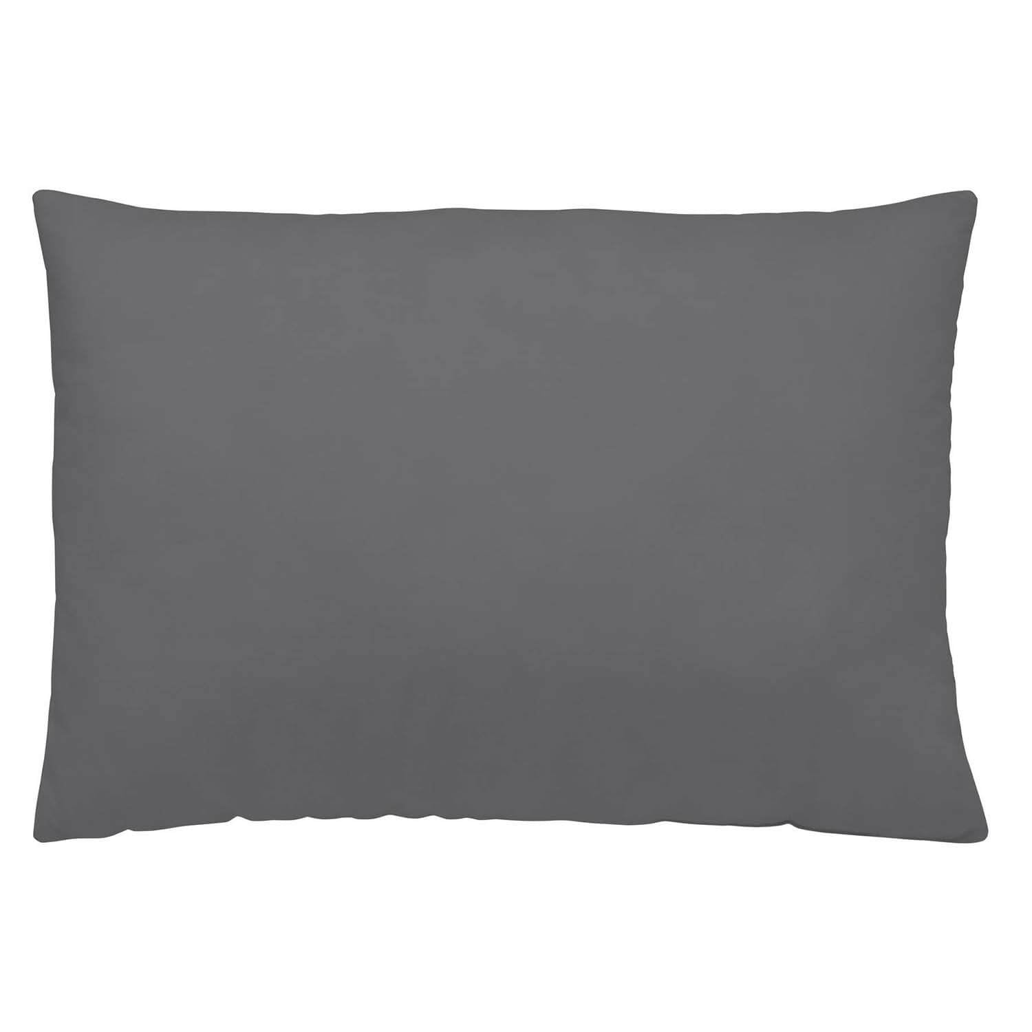 FUNDA DE ALMOHADA 100% ALGODÓN GRIS