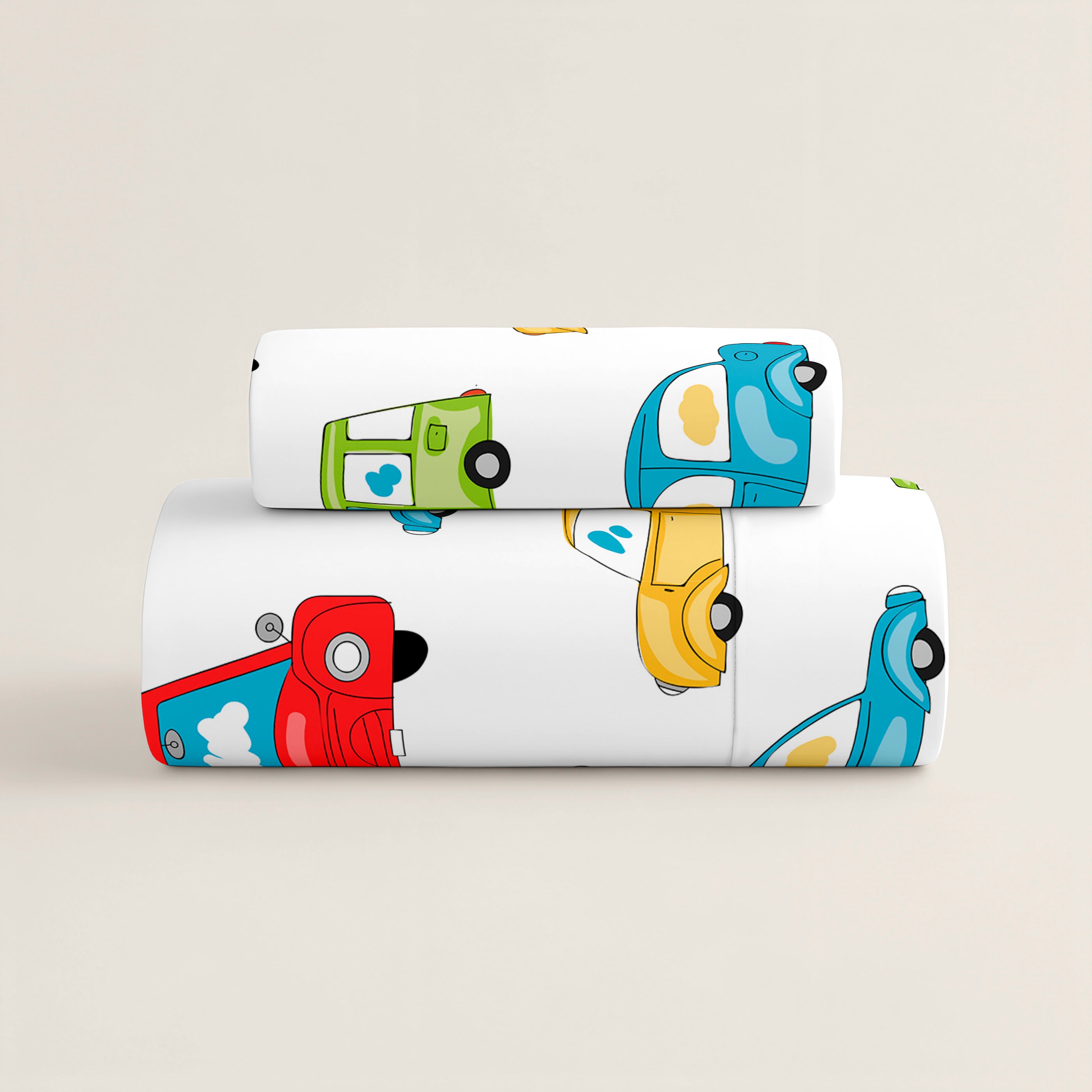 FUNDA NÓRDICA REVERSIBLE ESTAMPADA INFANTIL SCALEXTRIC 100% ALGODÓN