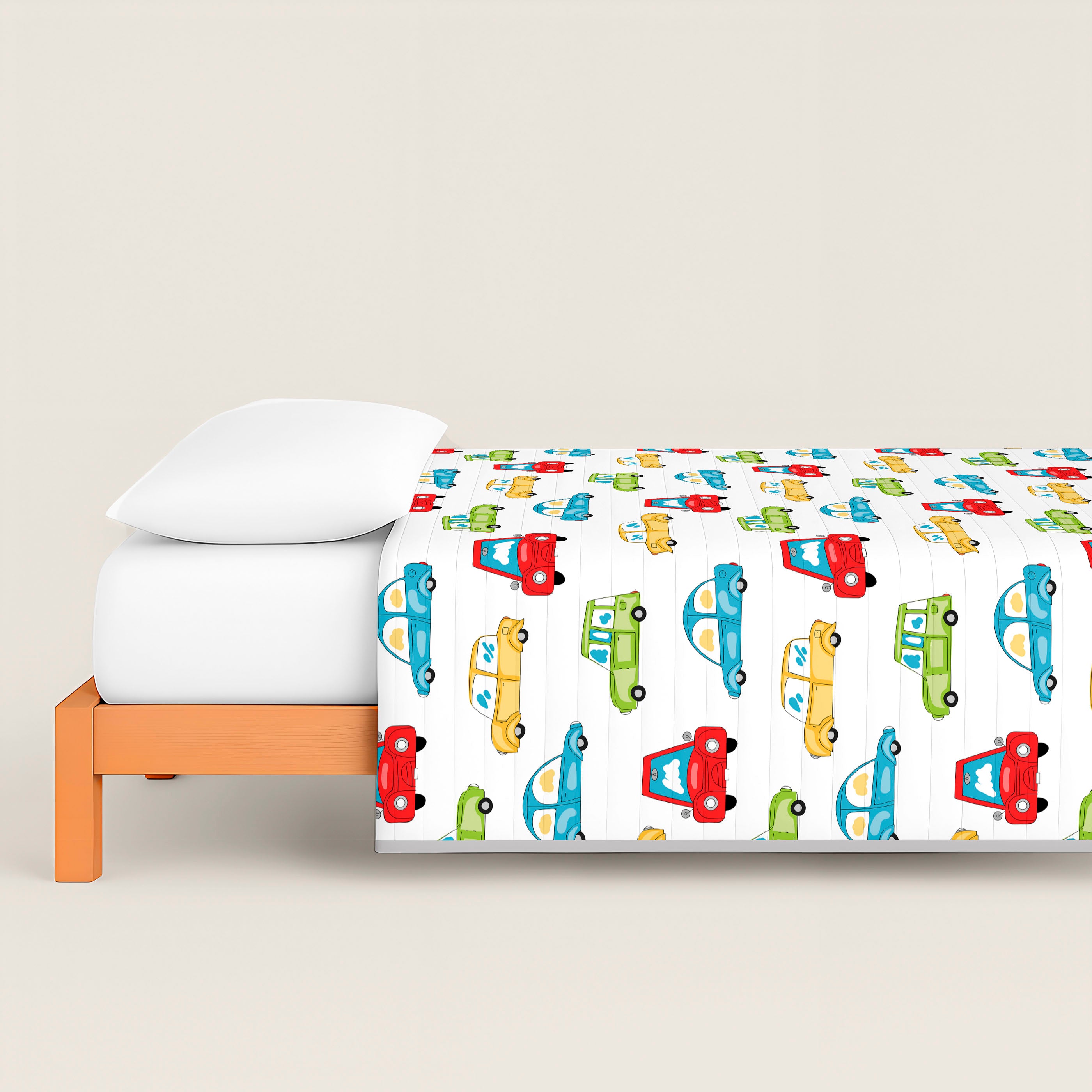 COLCHA BOUTI REVERSIBLE ESTAMPADA INFANTIL SCALEXTRIC 100% ALGODÓN