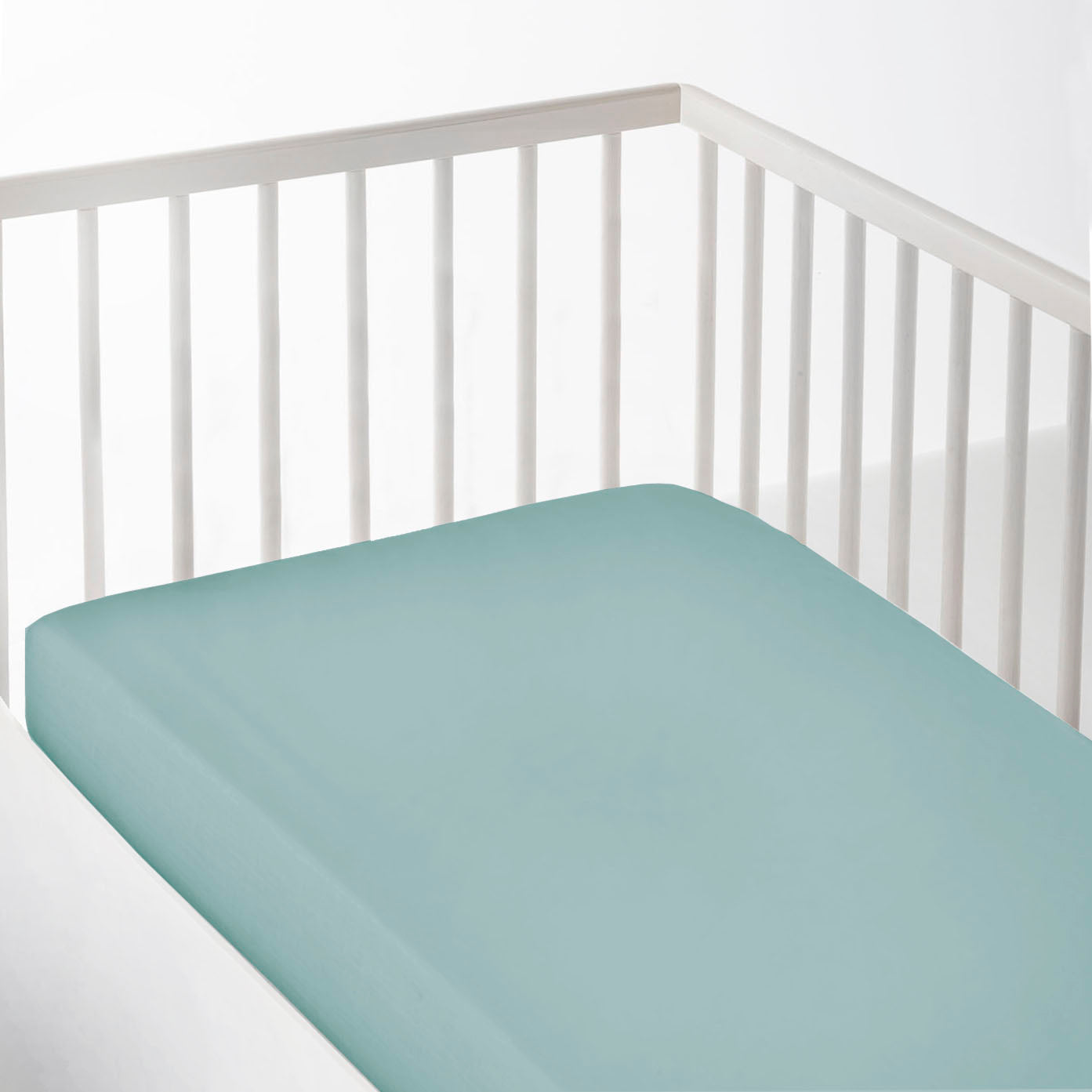 SÁBANA BAJERA AJUSTABLE CUNA 100% ALGODÓN VERDE FTR 702