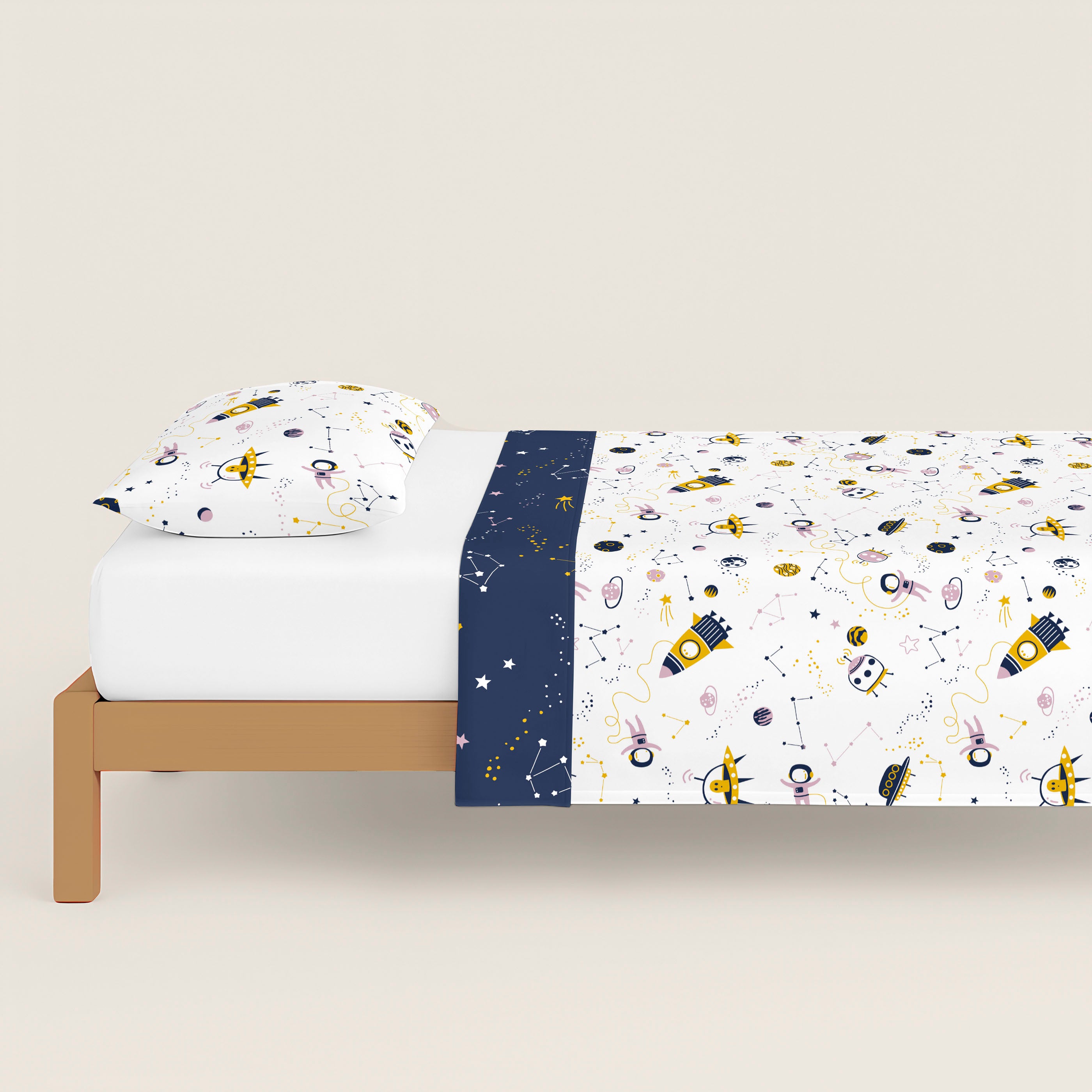 FUNDA NÓRDICA REVERSIBLE ESTAMPADA INFANTIL SVEN 100% ALGODÓN