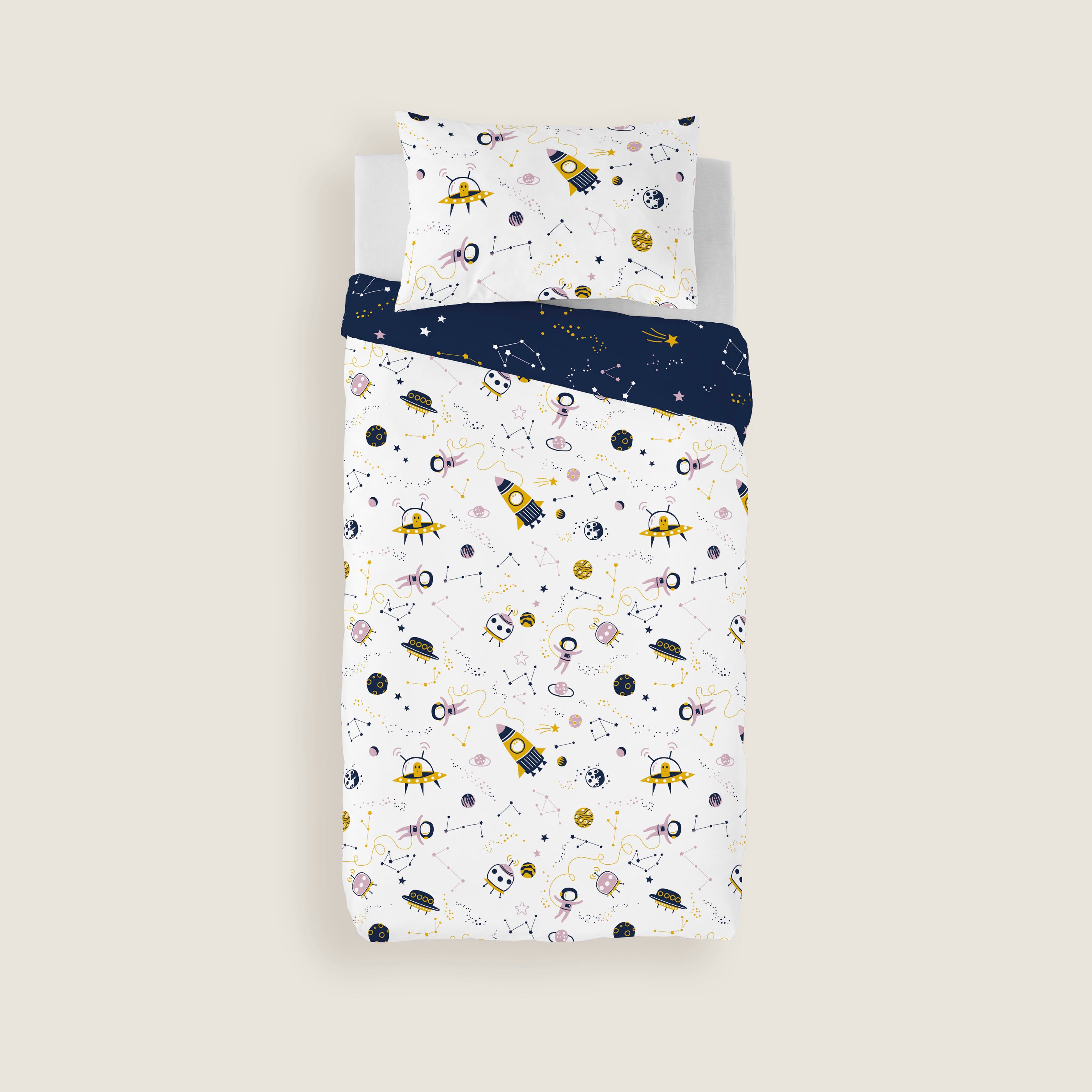 FUNDA NÓRDICA REVERSIBLE ESTAMPADA INFANTIL SVEN 100% ALGODÓN