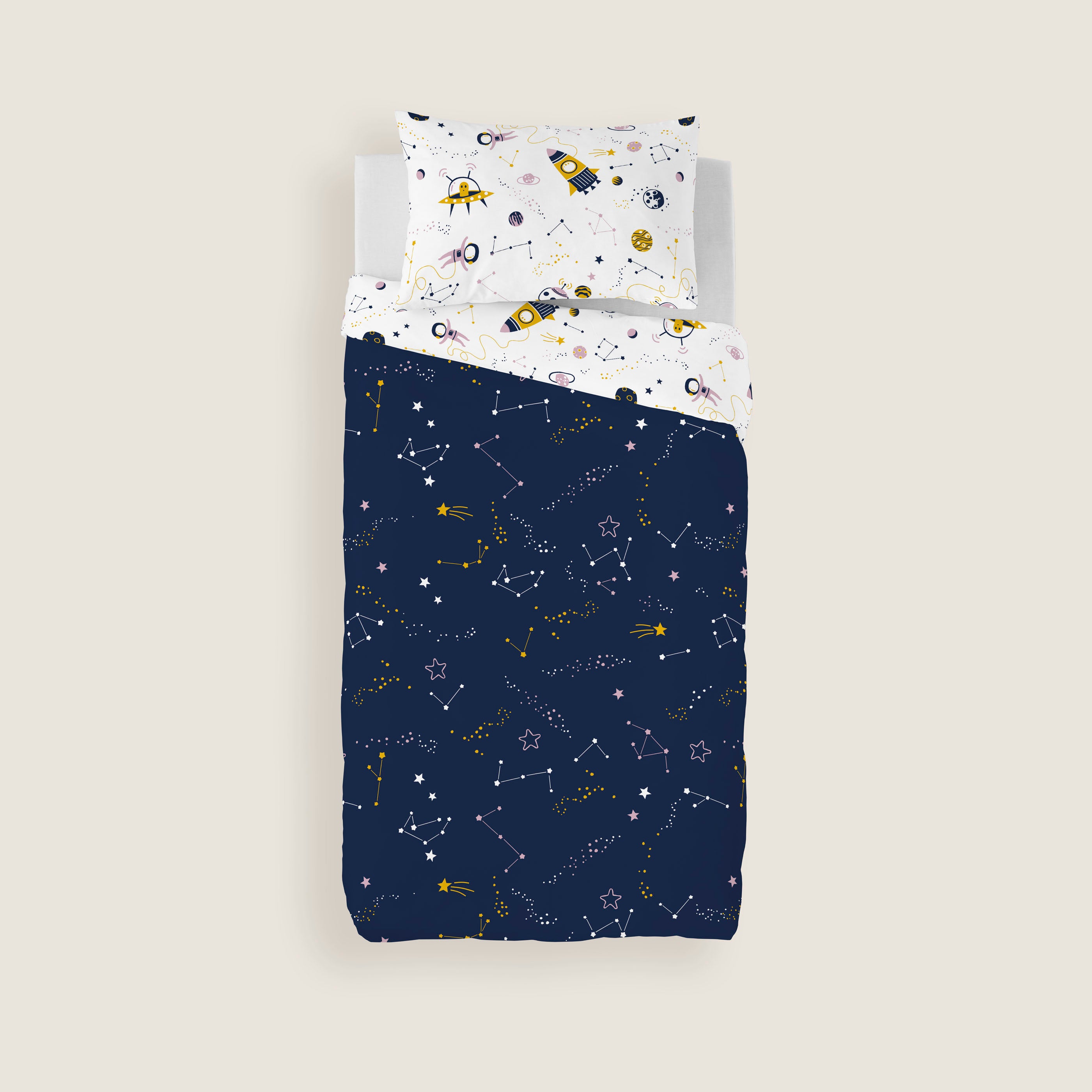 FUNDA NÓRDICA REVERSIBLE ESTAMPADA INFANTIL SVEN 100% ALGODÓN