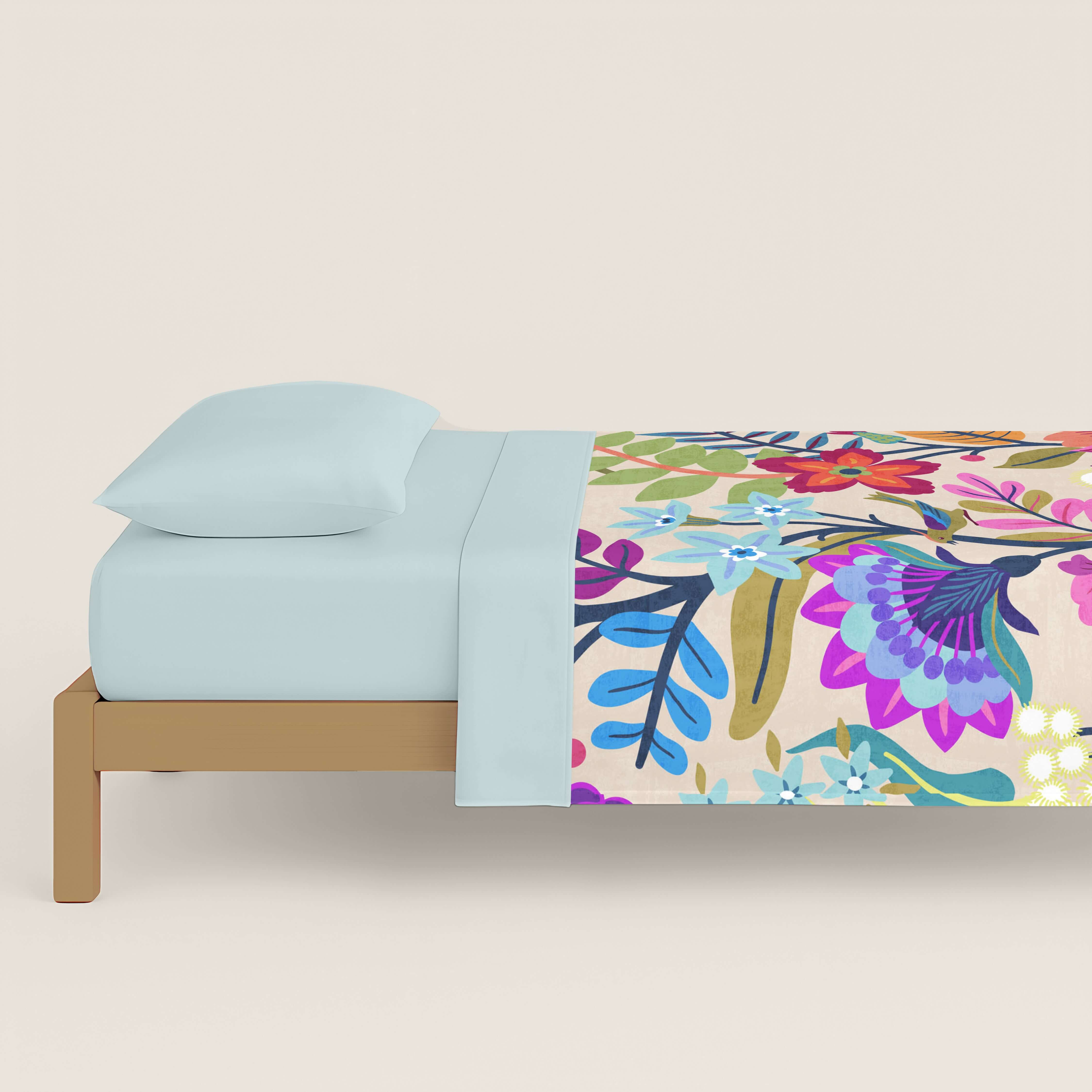 FUNDA NÓRDICA ESTAMPADA MARENA BEIG 100% ALGODÓN