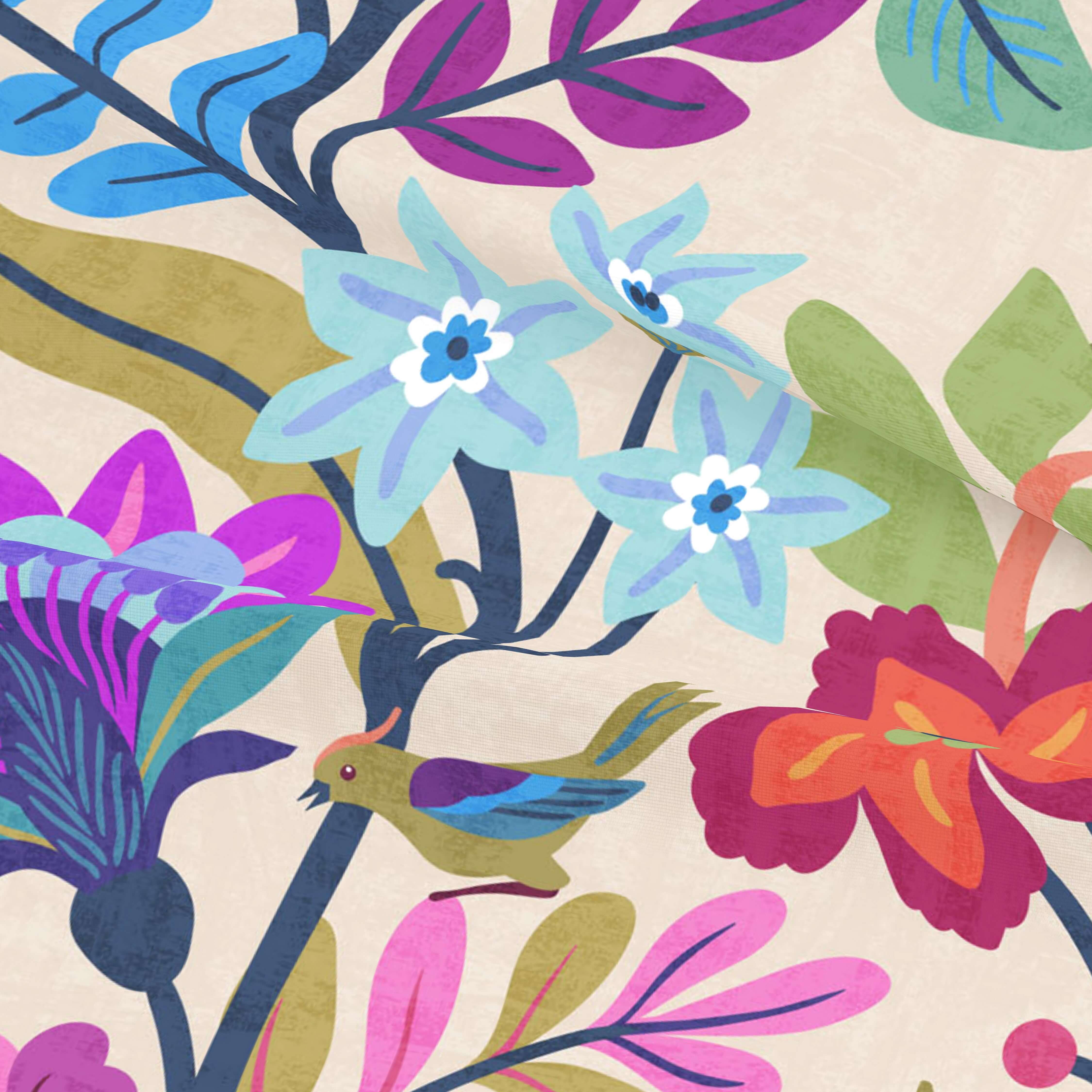 JUEGO SÁBANAS ESTAMPADAS MARENA BEIG 100% ALGODÓN