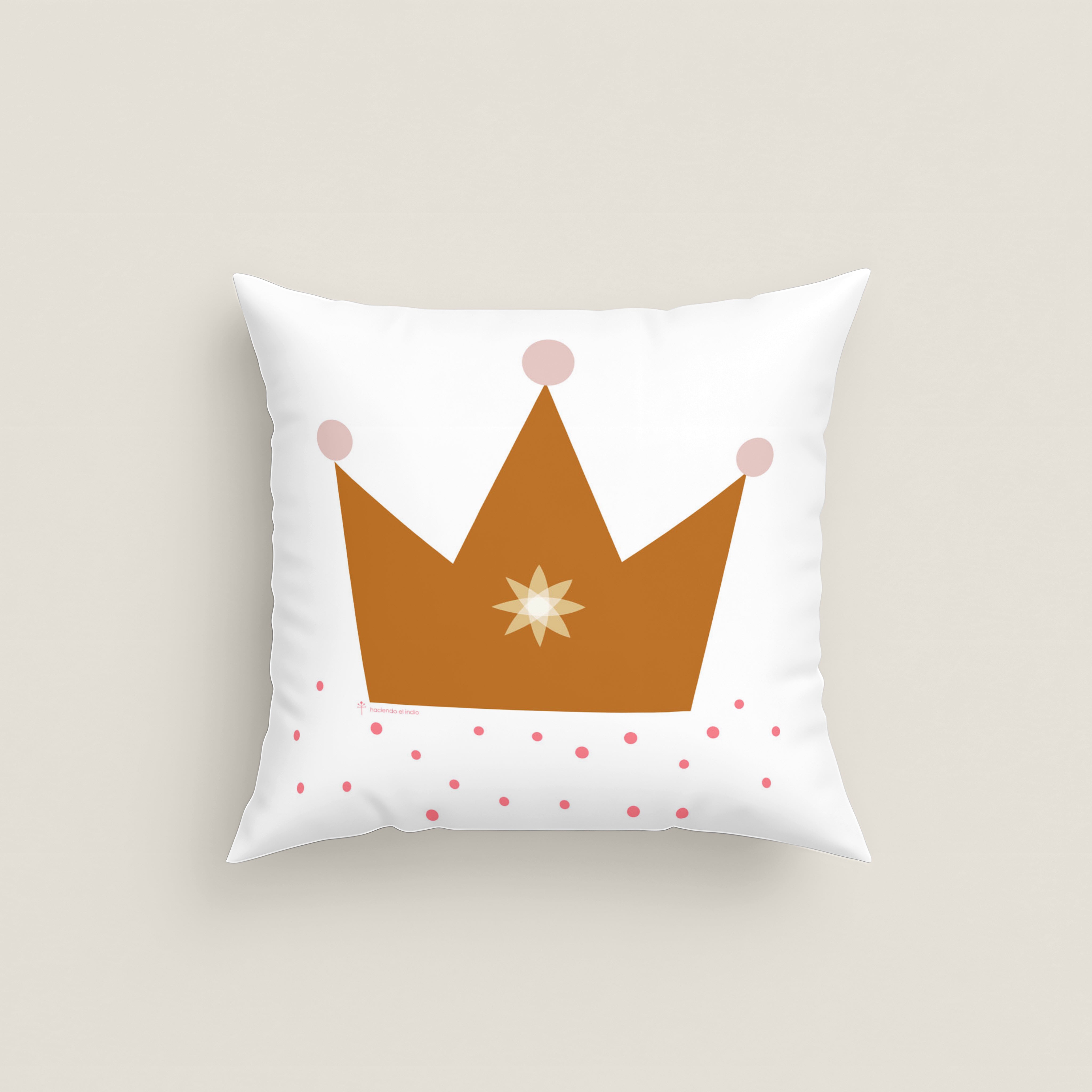 FUNDA DE COJÍN INFANTIL ESTAMPADO SEA HORSE 100% ALGODÓN