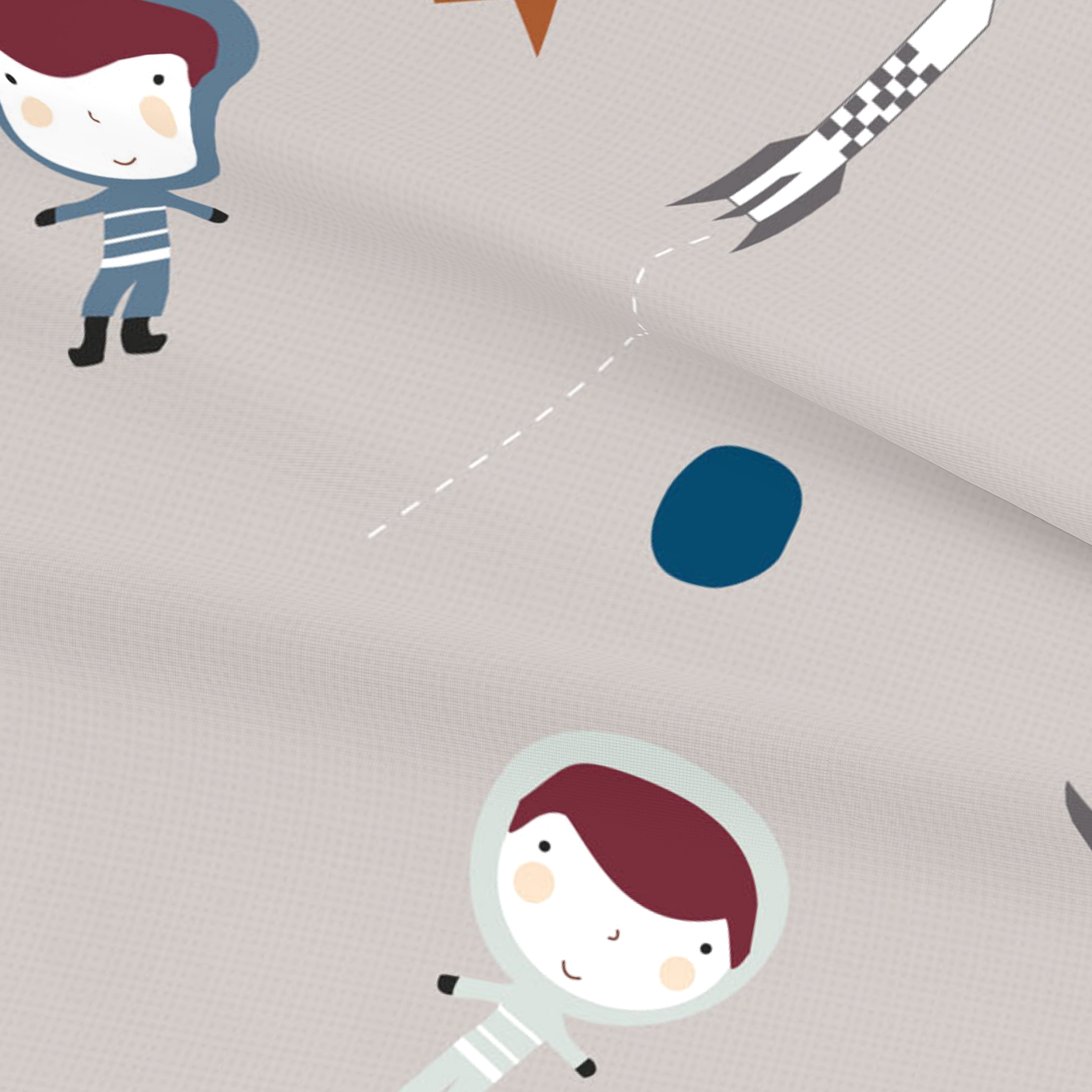 JUEGO DE SÁBANAS CUNA BEBÉ PLANETA B 100% ALGODÓN