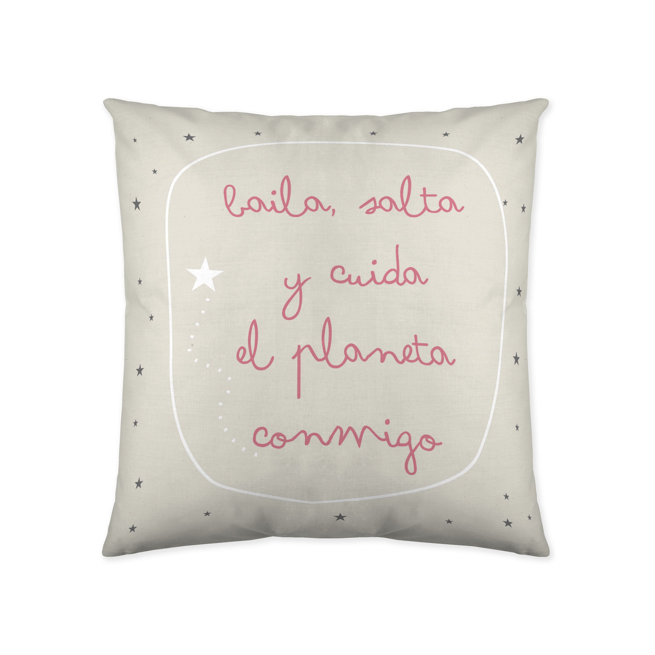 FUNDA DE COJÍN INFANTIL ESTAMPADO BAILARINA 100% ALGODÓN