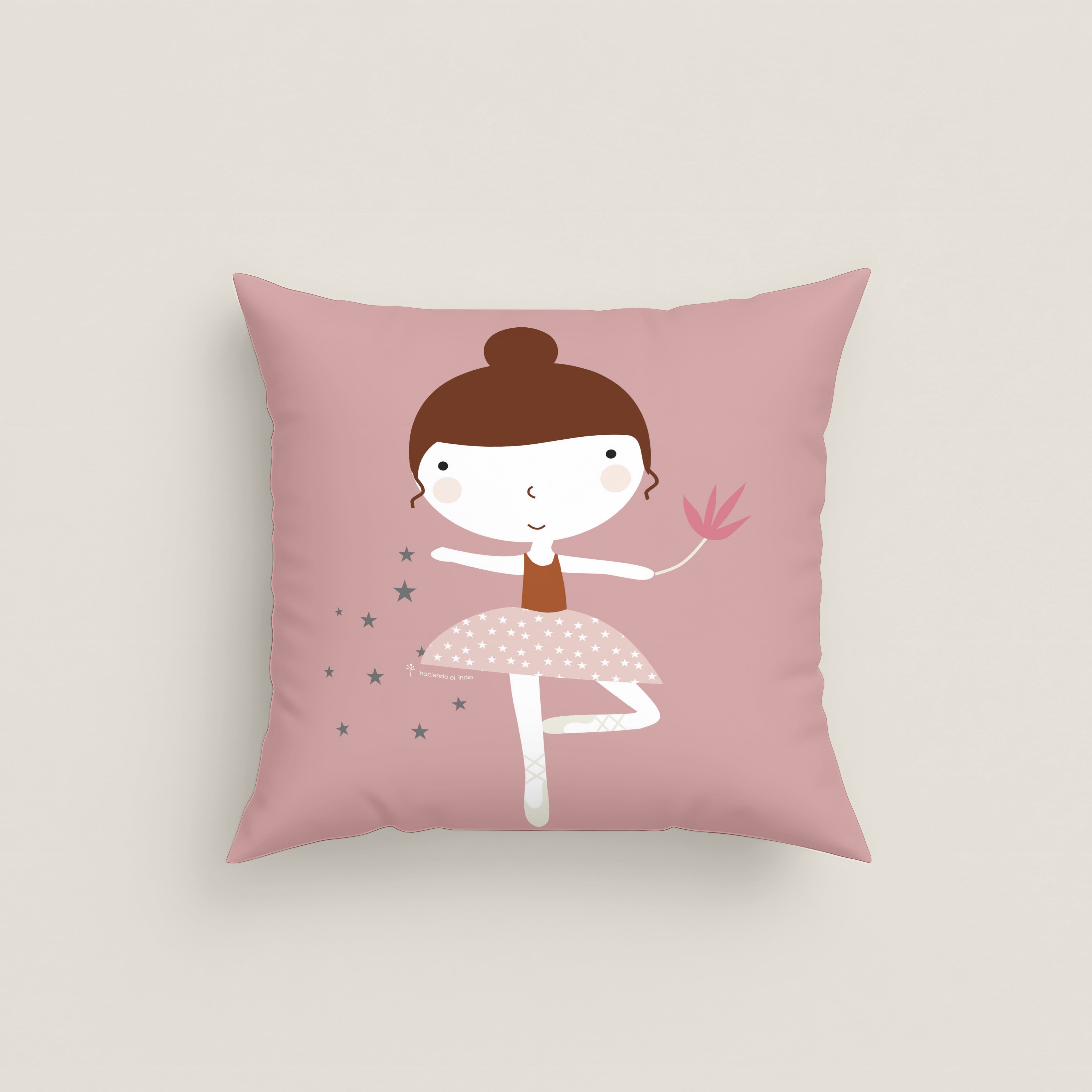 FEDERA PER CUSCINO BAMBINA STAMPA BALLERINA 100% COTONE