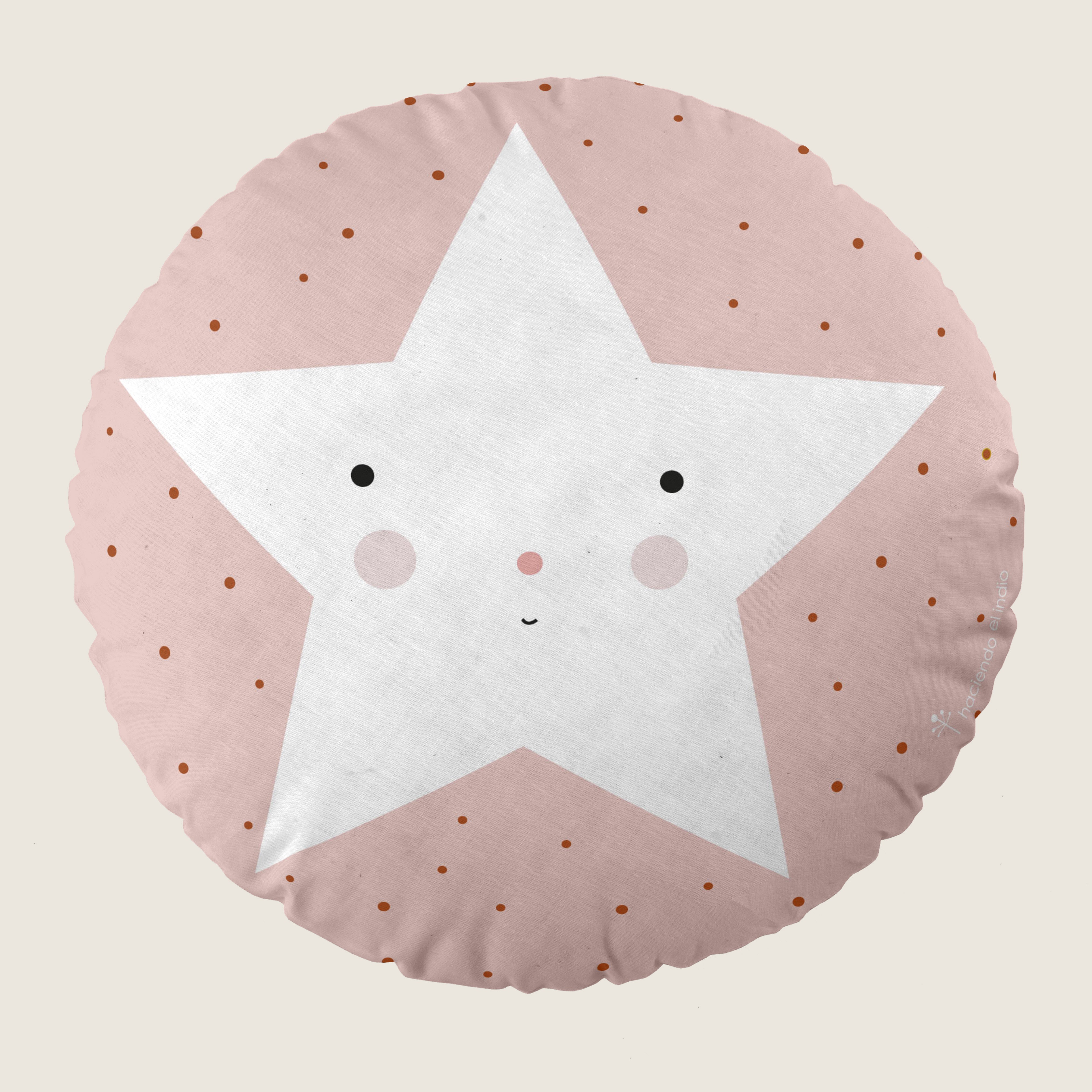 COJÍN REDONDO INFANTIL ESTAMPADO BAILARINA