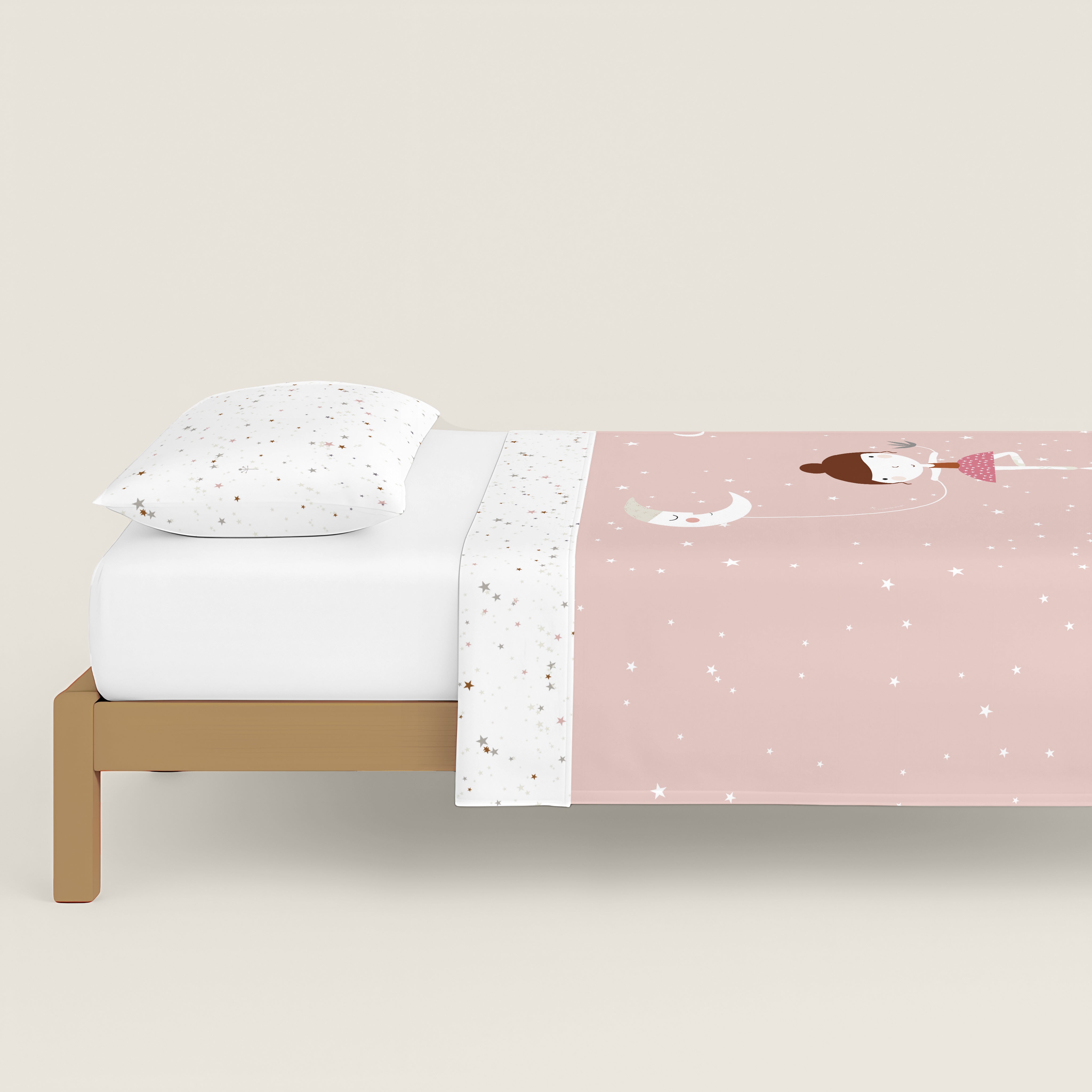 COPRIPIUMINO REVERSIBILE STAMPATO PER BAMBINI BALLERINA 100% COTONE