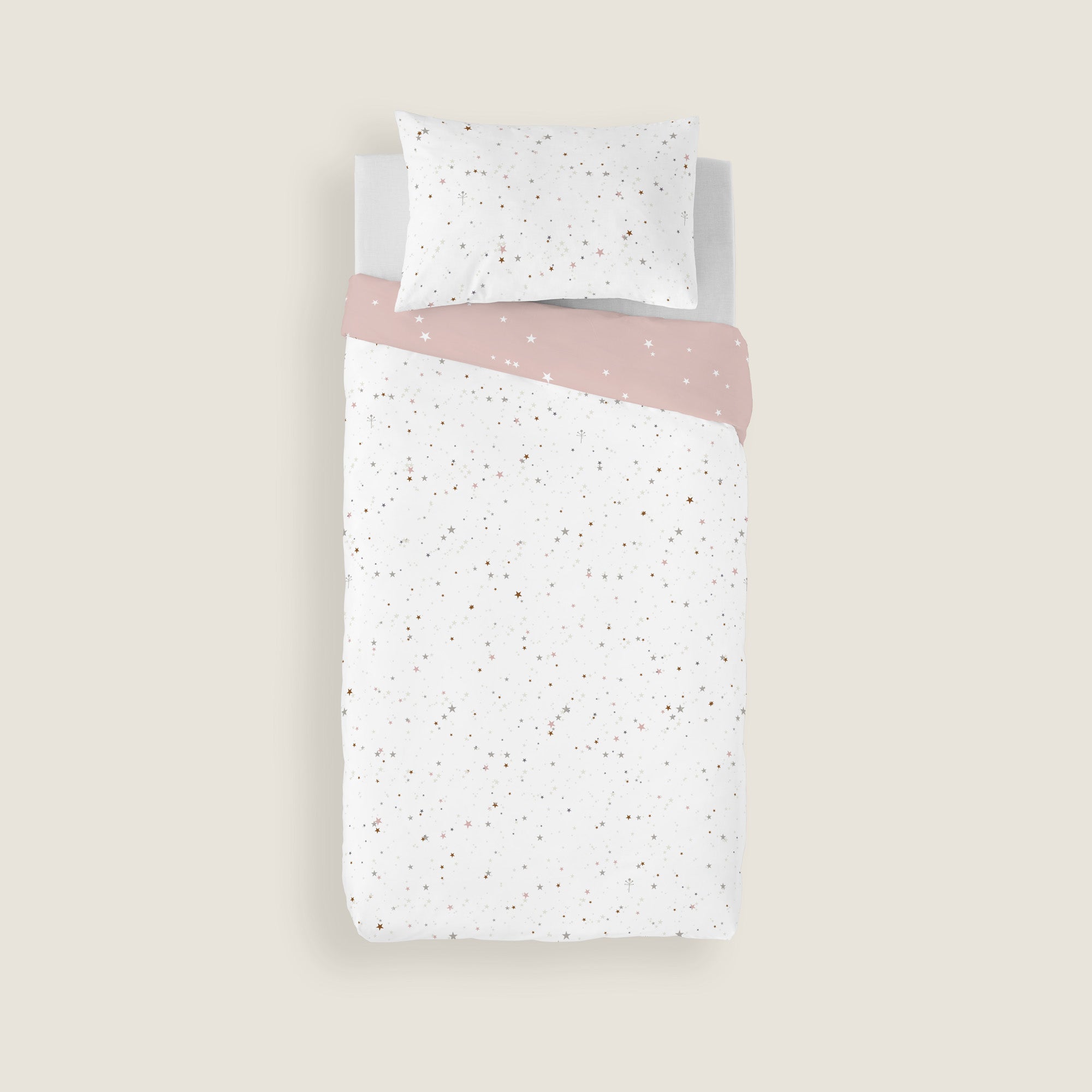 COPRIPIUMINO REVERSIBILE STAMPATO PER BAMBINI BALLERINA 100% COTONE