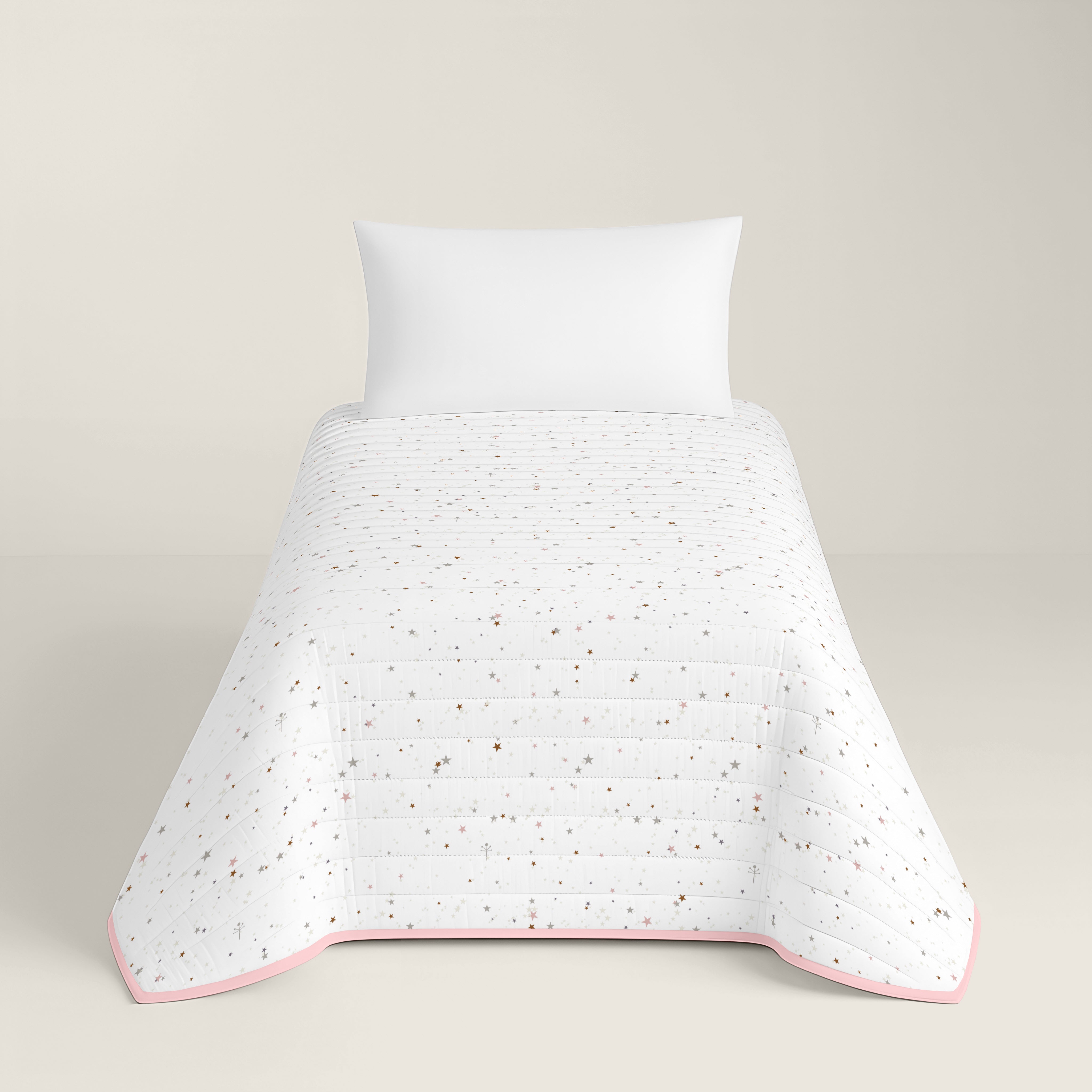 COLCHA BOUTI REVERSIBLE ESTAMPADA INFANTIL BAILARINA 100% ALGODÓN