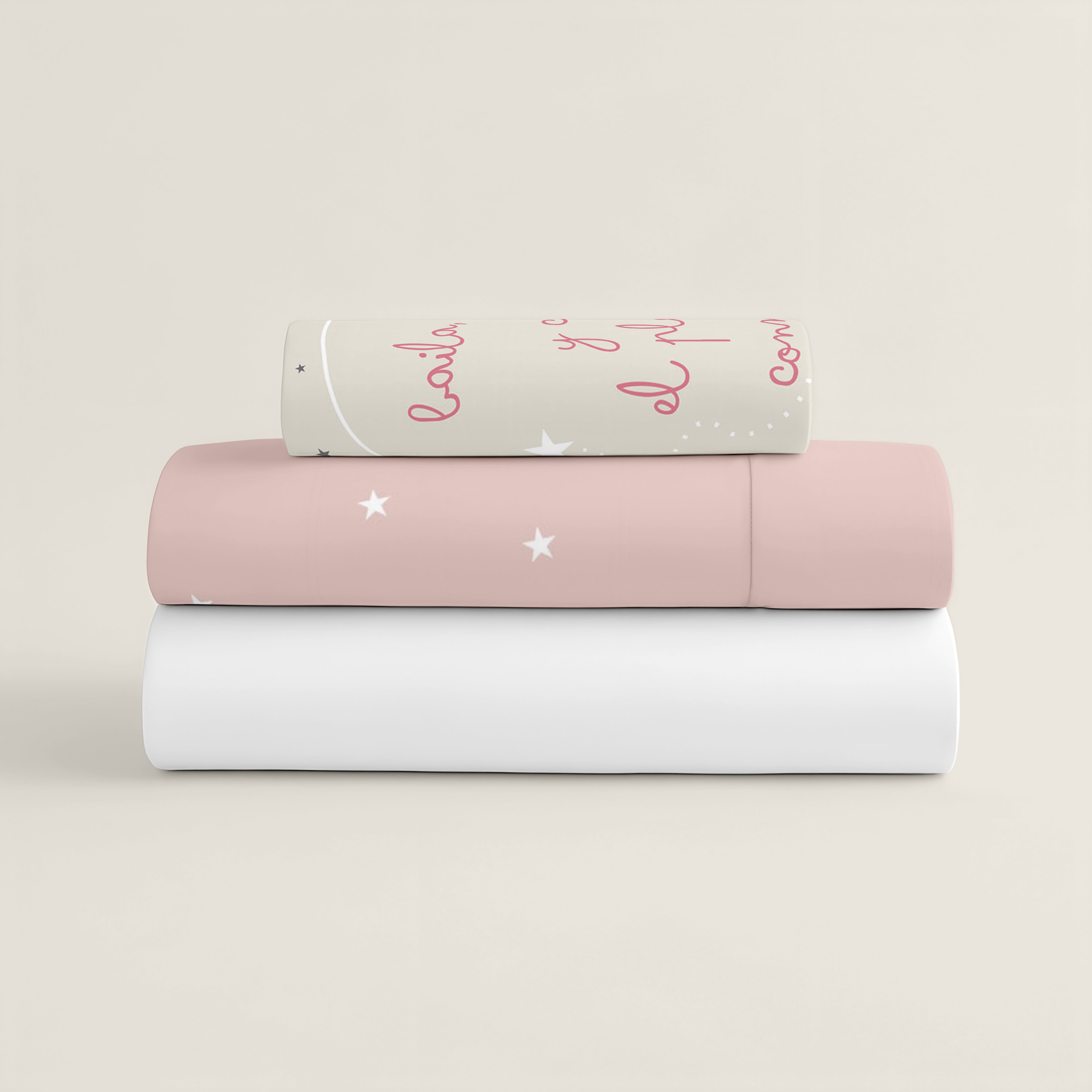 JUEGO DE SÁBANAS CUNA BEBÉ BAILARINA A 100% ALGODÓN