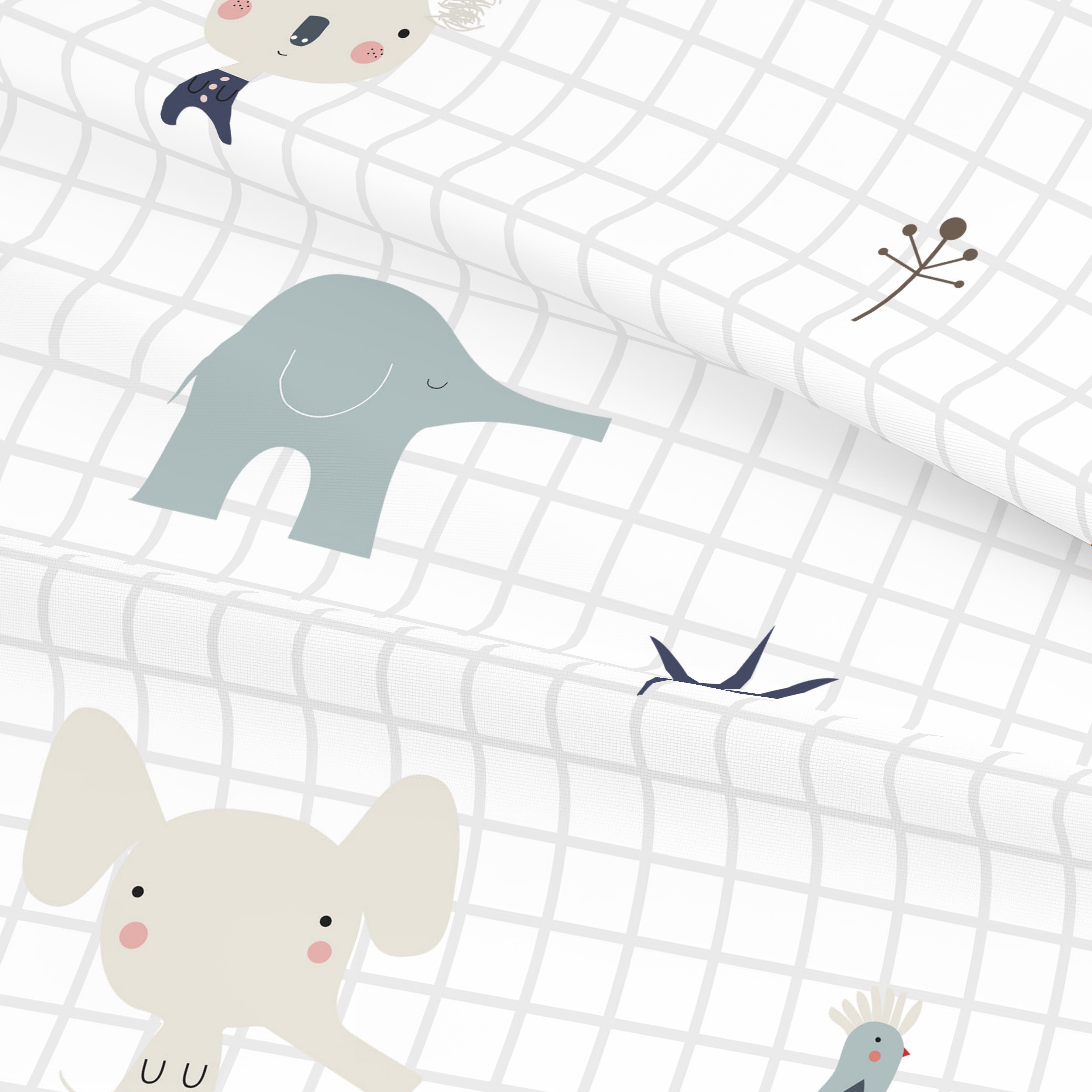 FUNDA NÓRDICA REVERSIBLE CUNA BEBÉ JUNGLA NIÑO 100% ALGODÓN