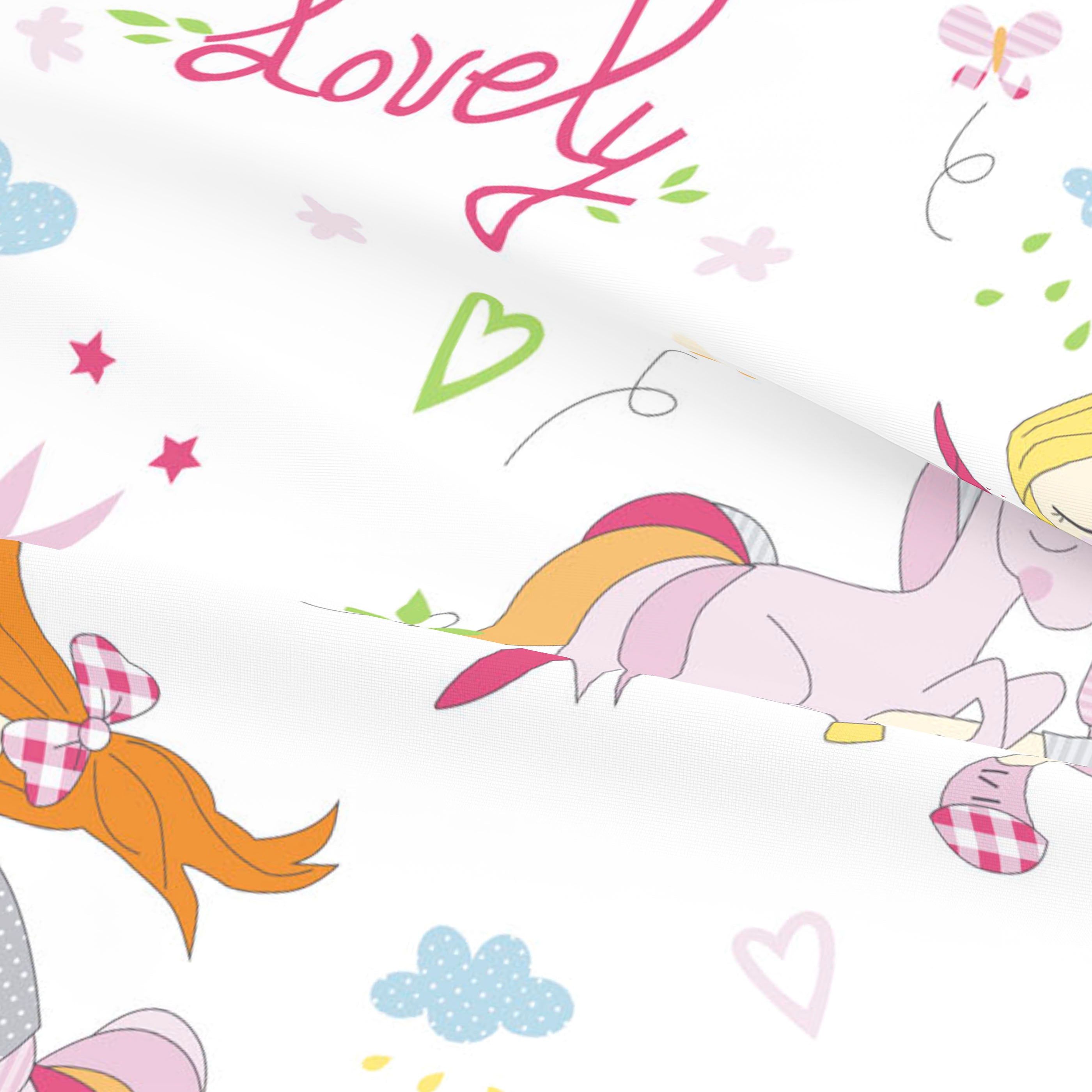 JUEGO SÁBANAS ESTAMPADAS INFANTIL LOVELY 100% ALGODÓN