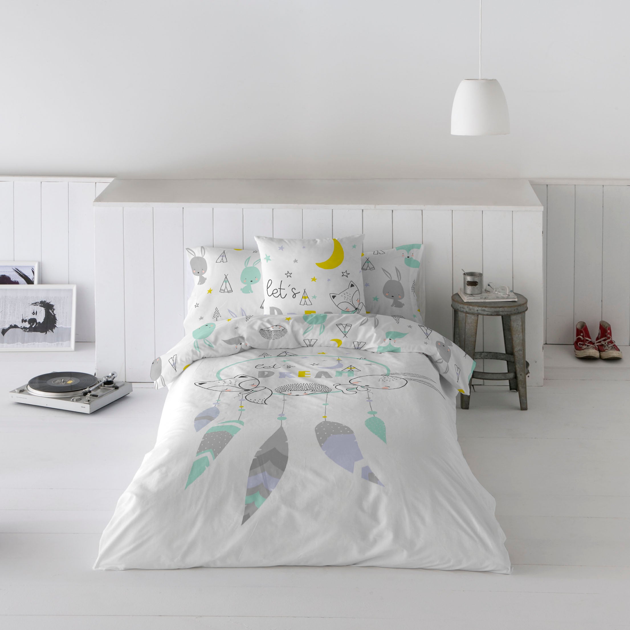 FUNDA NÓRDICA REVERSIBLE ESTAMPADA INFANTIL LETS DREAMS 100% ALGODÓN