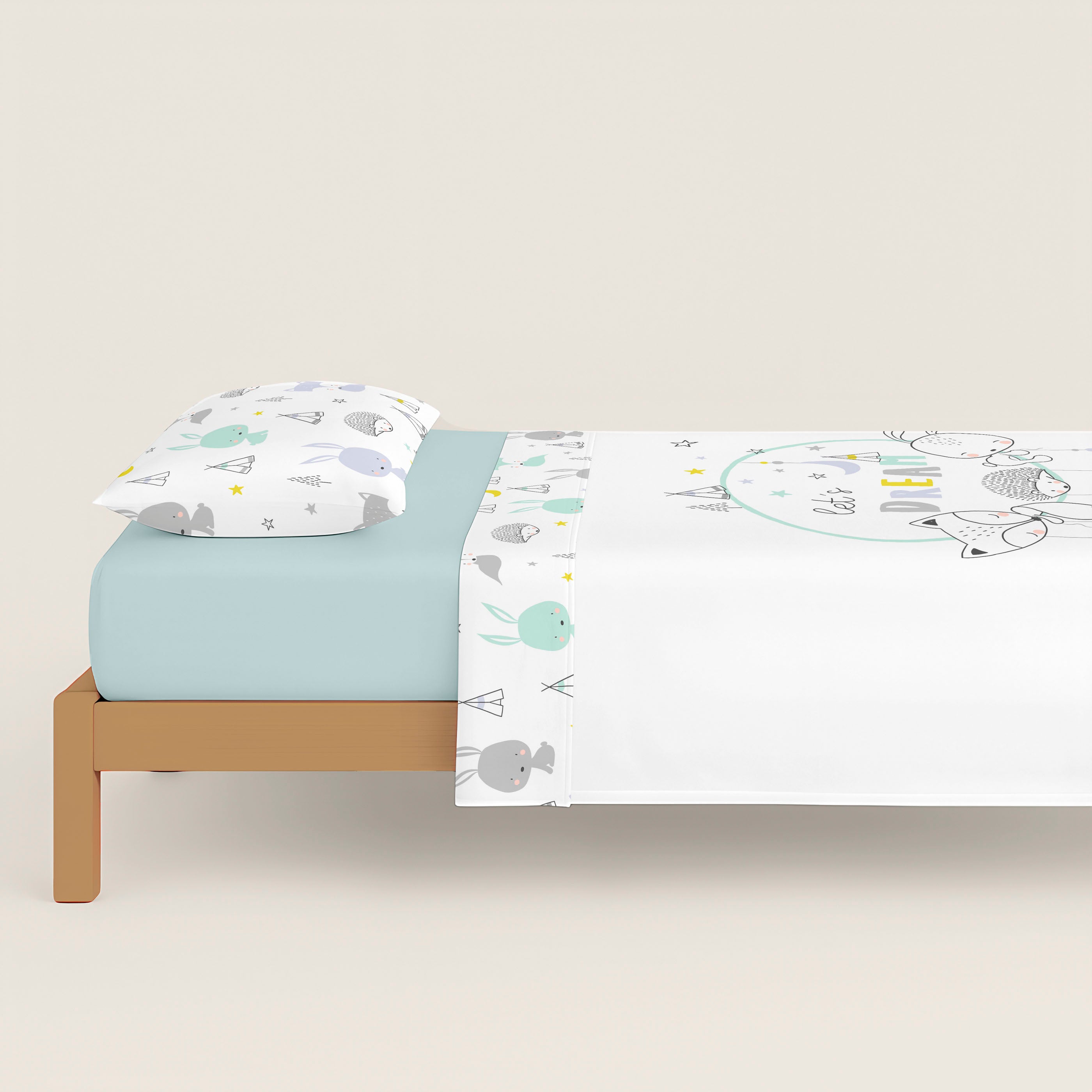 FUNDA NÓRDICA REVERSIBLE ESTAMPADA INFANTIL LETS DREAMS 100% ALGODÓN