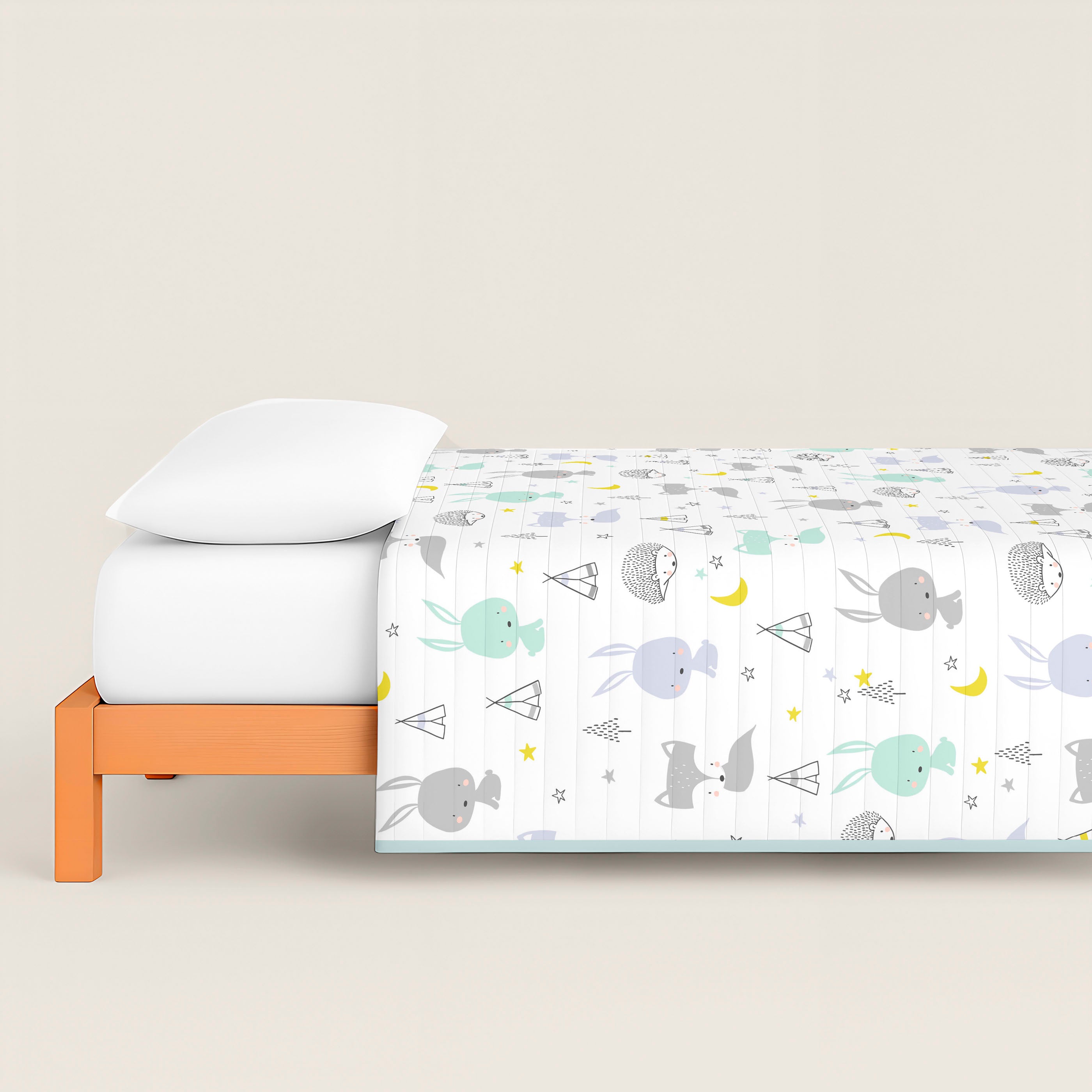 COLCHA BOUTI REVERSIBLE ESTAMPADA INFANTIL LETS DREAM 100% ALGODÓN