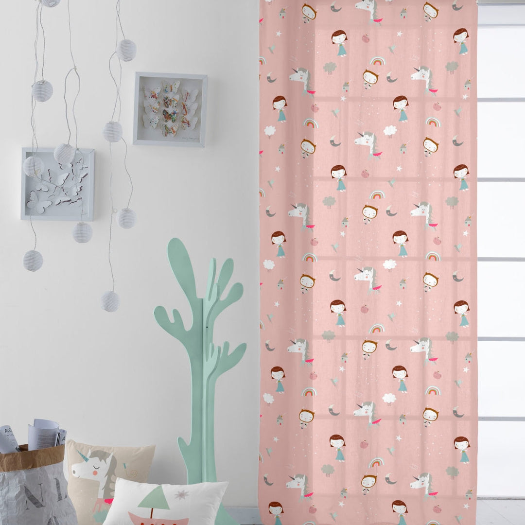 CORTINA INFANTIL UNICORN WHITE 100% ALGODÓN