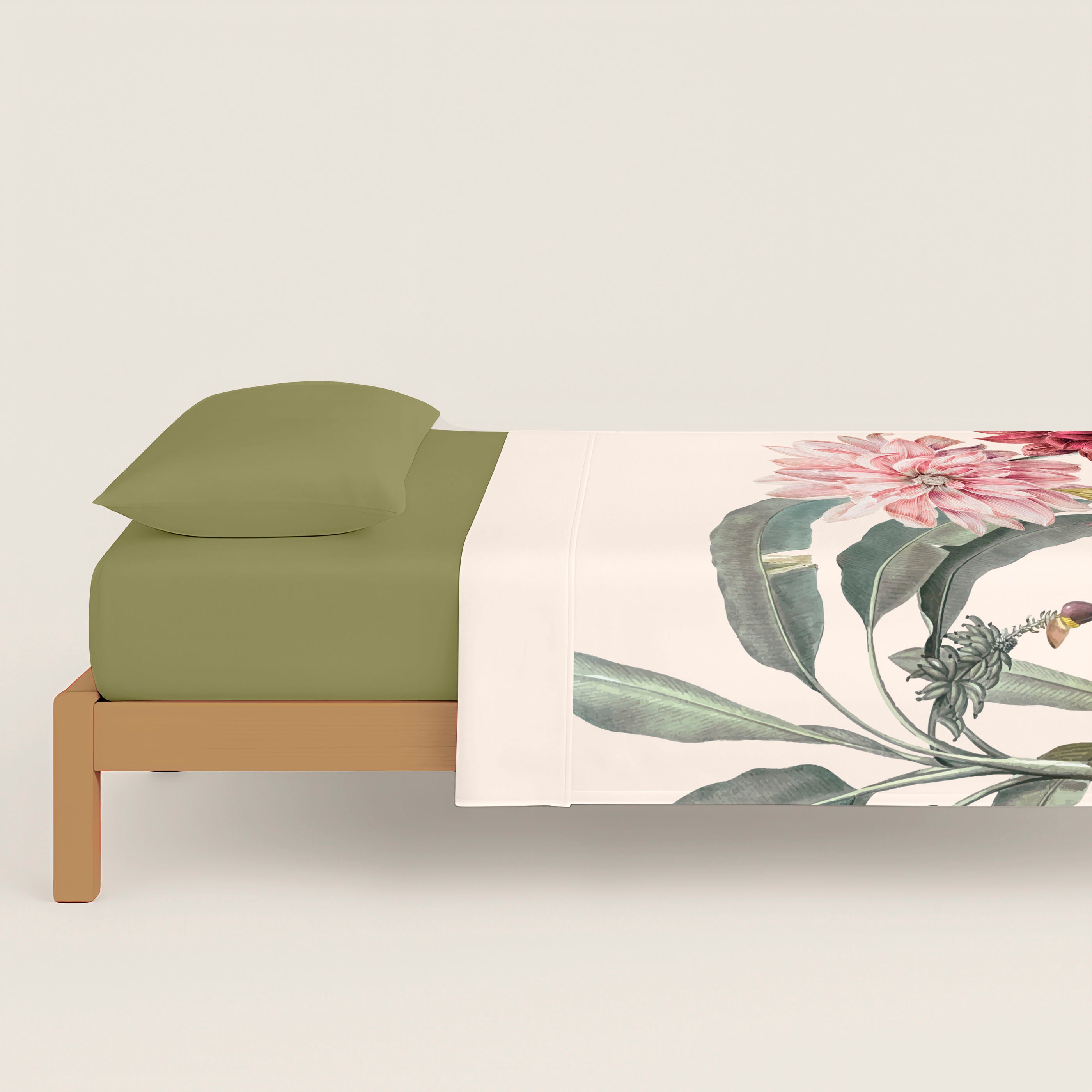 JUEGO SÁBANAS ESTAMPADAS MIRELLE 100% ALGODÓN