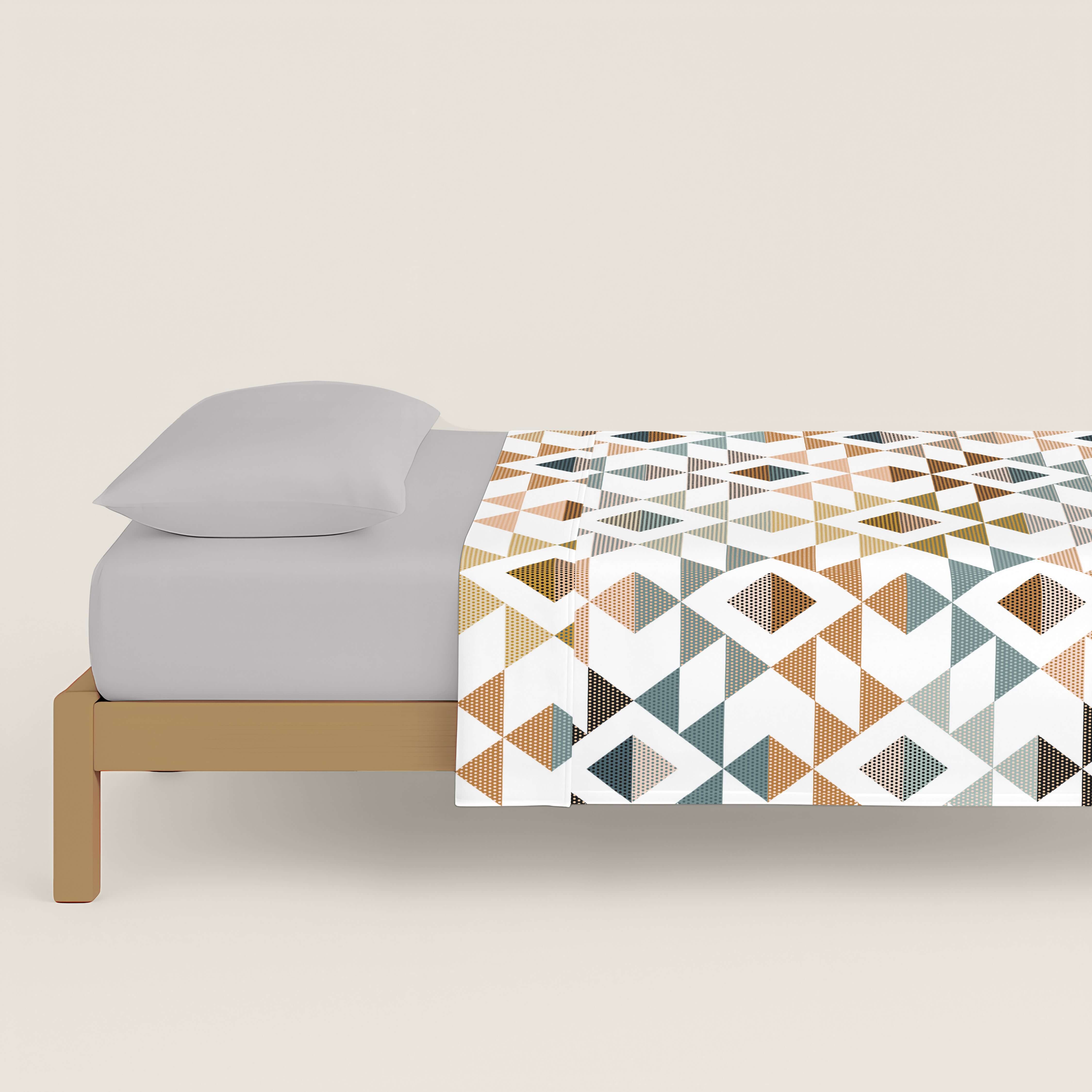 JUEGO SÁBANAS ESTAMPADAS OLSEN 100% ALGODÓN