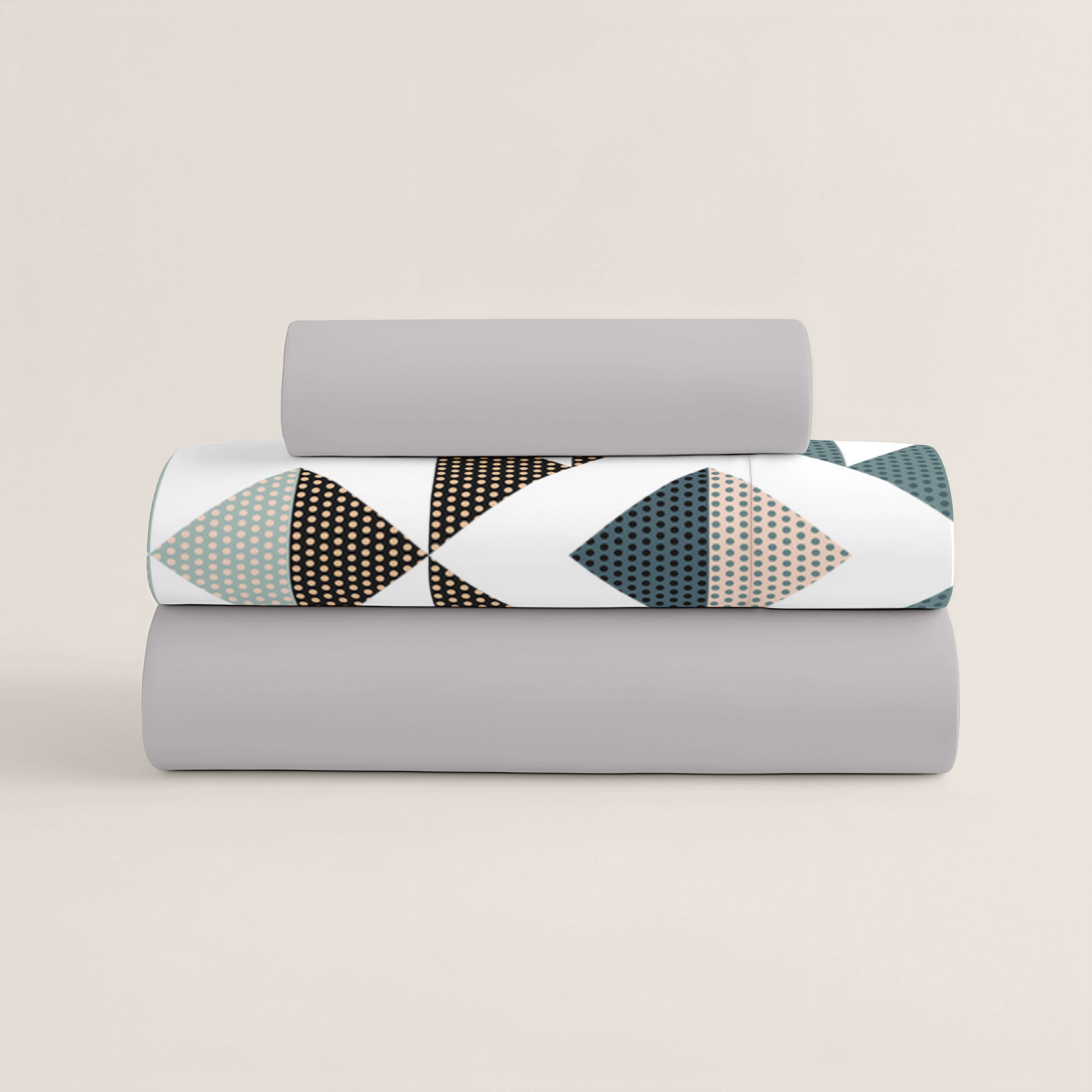 JUEGO SÁBANAS ESTAMPADAS OLSEN 100% ALGODÓN