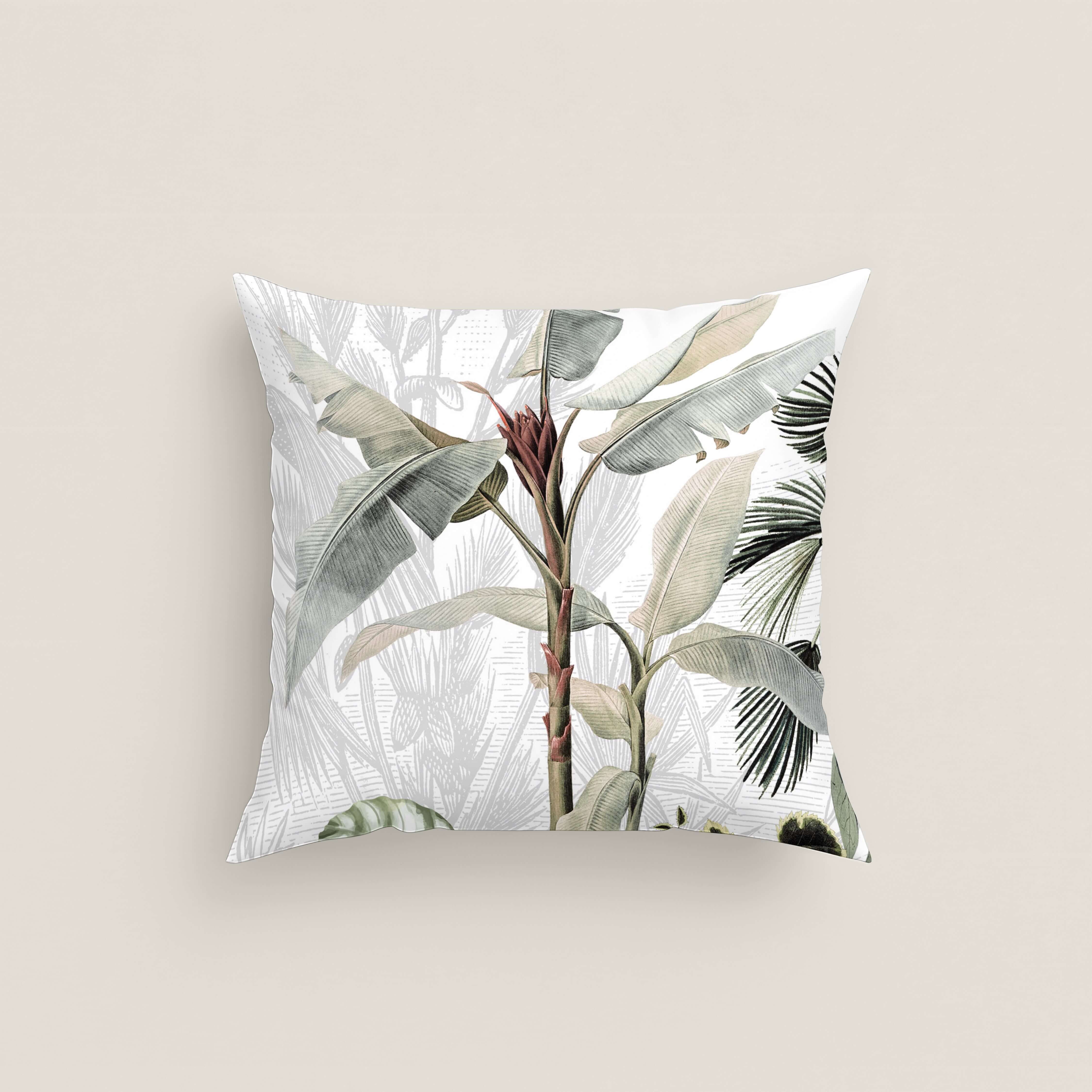 FUNDA DE COJÍN ESTAMPADO AMAZONIA 100% ALGODÓN