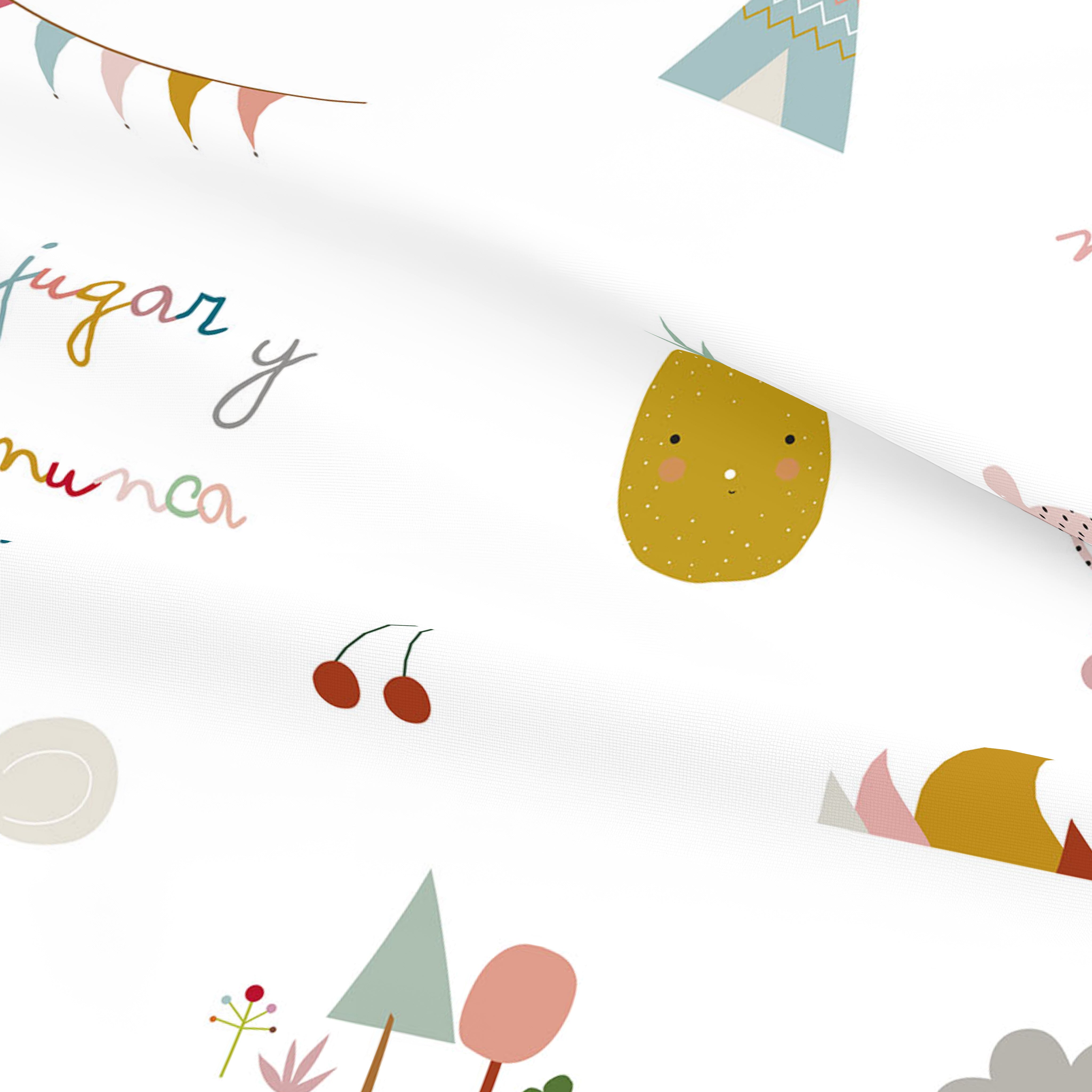 FUNDA NÓRDICA REVERSIBLE CUNA BEBÉ JUGAR 100% ALGODÓN