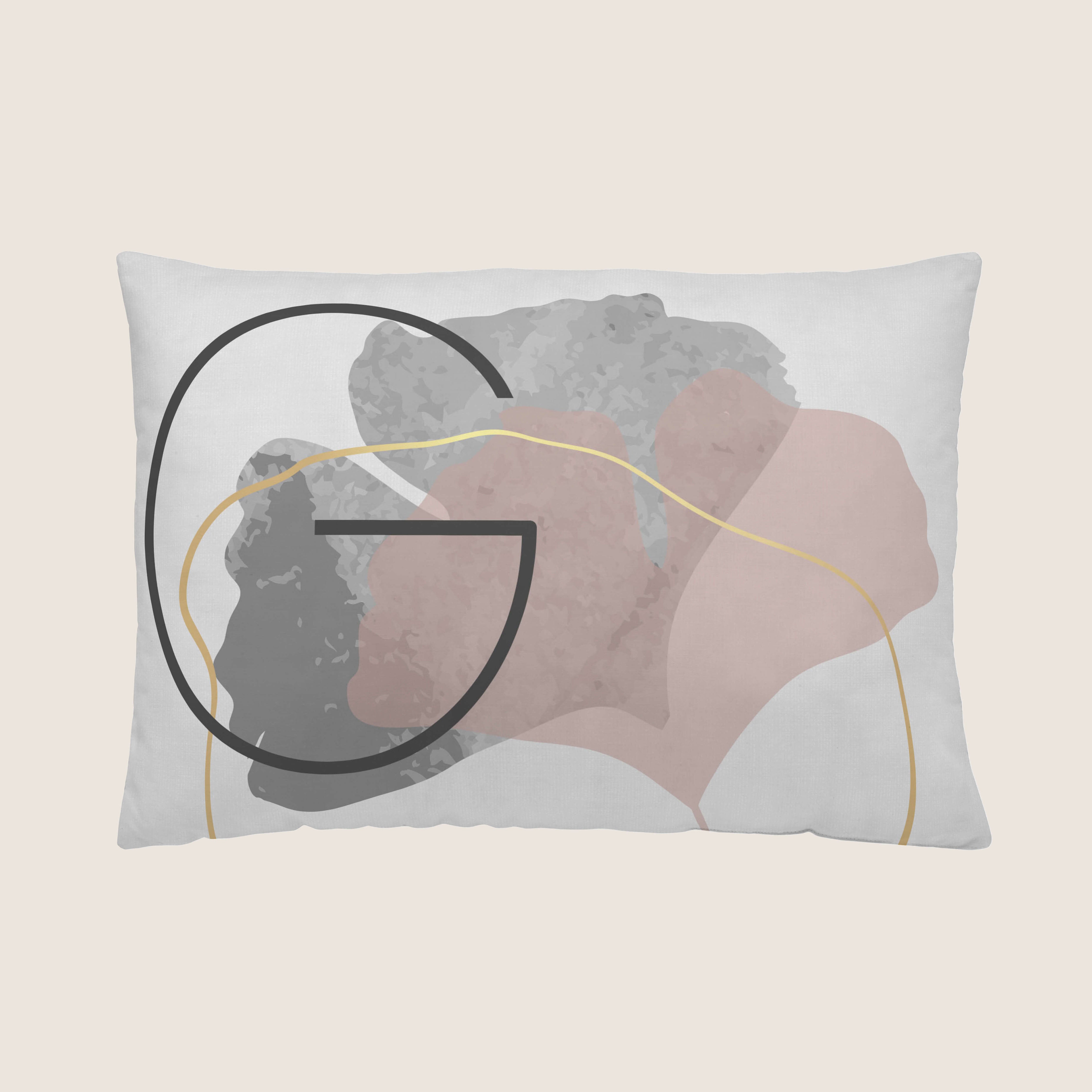 FUNDA DE COJÍN ESTAMPADO GINGKA 100% ALGODÓN