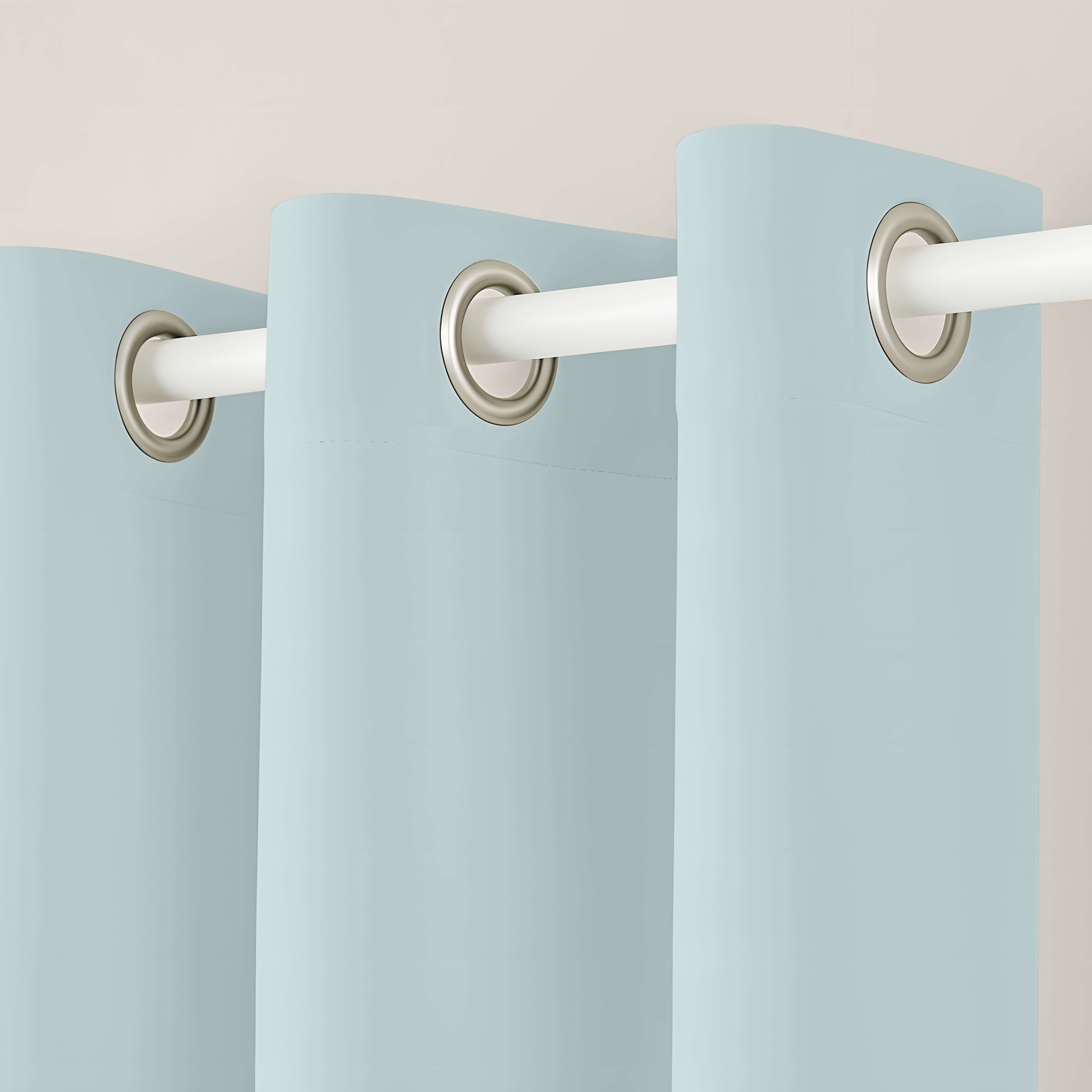 CORTINA CON OJALES 100% ALGODÓN VERDE CLARO L.702