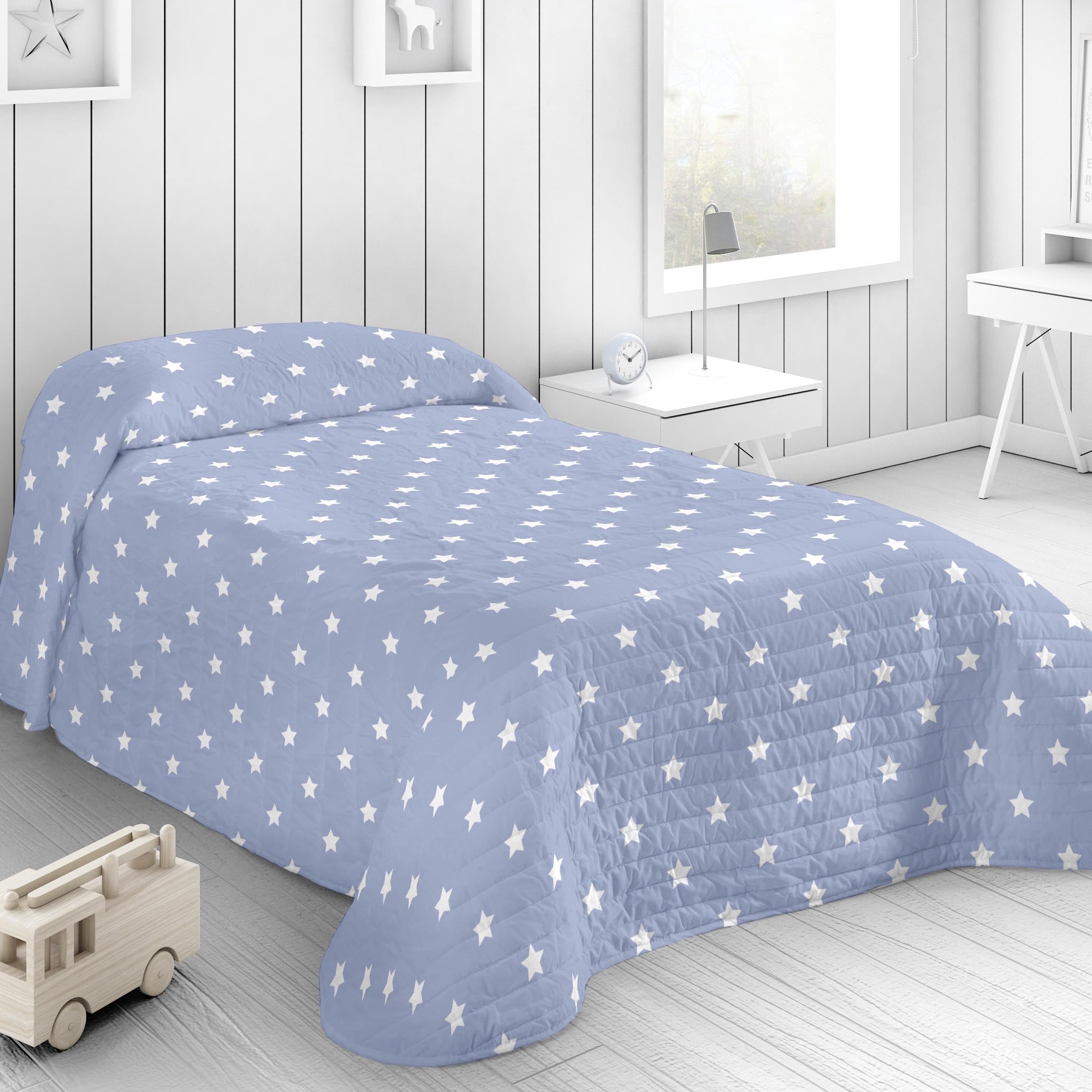 COLCHA BOUTI REVERSIBLE ESTAMPADA INFANTIL IDOGGY PATCH 100% ALGODÓN