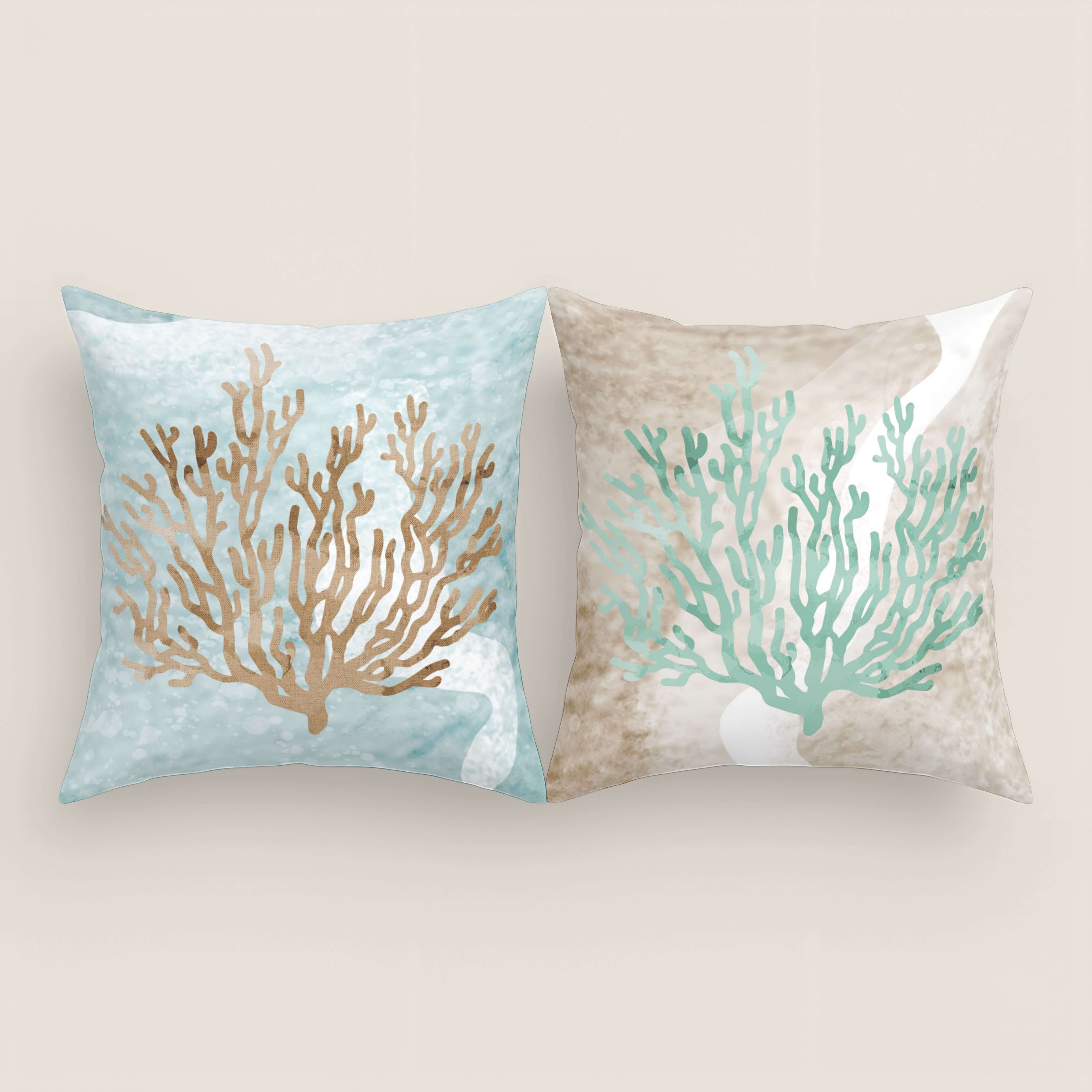 FUNDA DE COJÍN ESTAMPADO SEA SALT 100% ALGODÓN