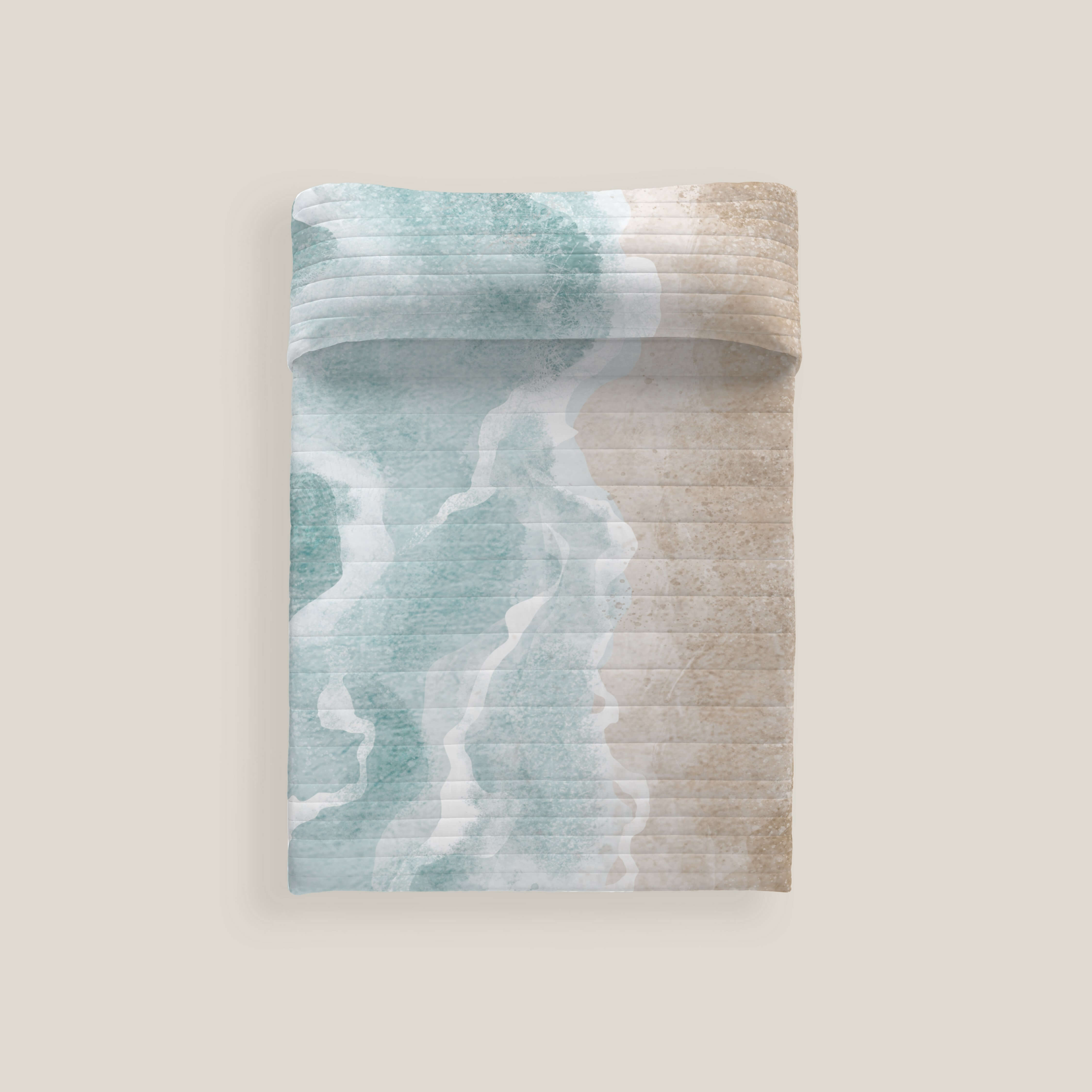 COLCHA BOUTI ESTAMPADA SEA SALT 100% ALGODÓN