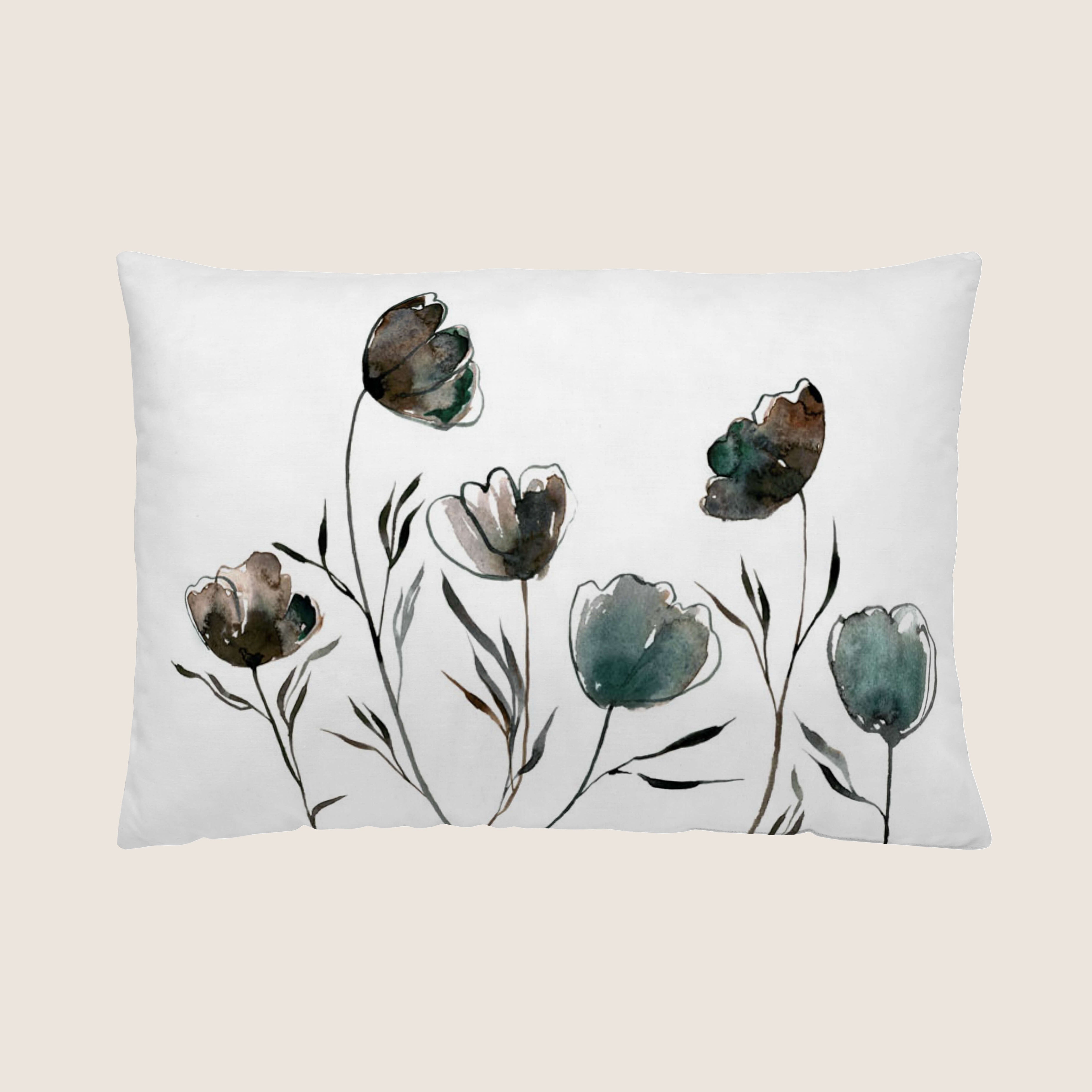 FUNDA DE COJÍN ESTAMPADO LARISA 100% ALGODÓN