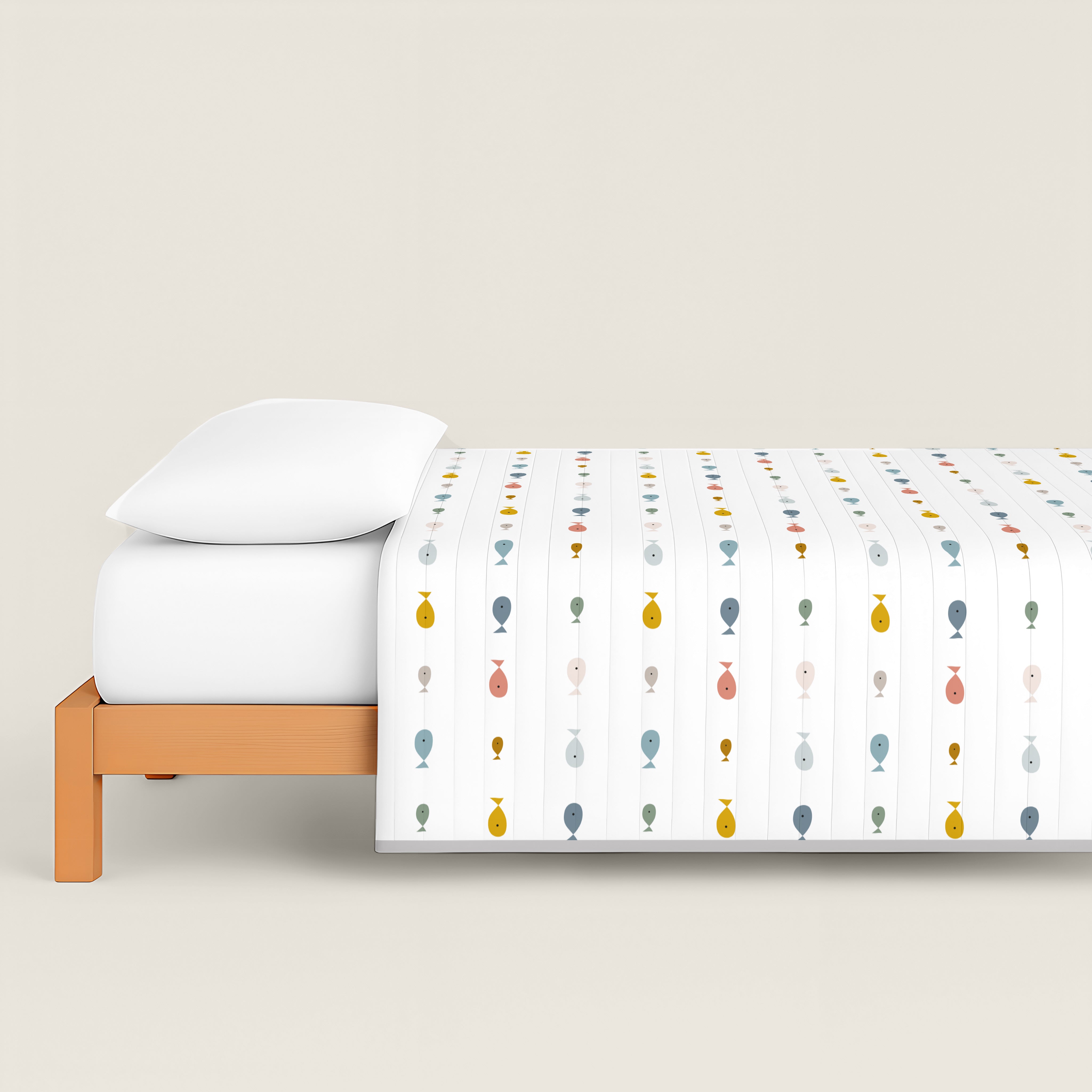 COLCHA BOUTI REVERSIBLE ESTAMPADA INFANTIL MAPAMUNDI 100% ALGODÓN