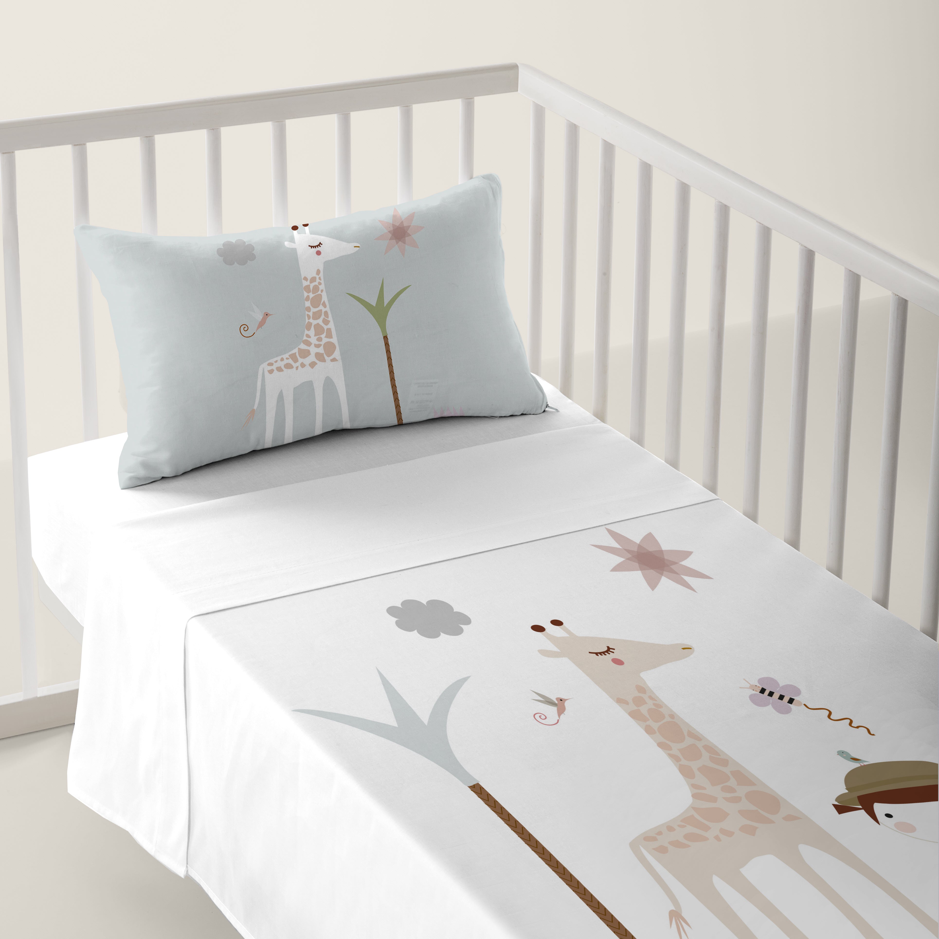 JUEGO DE SÁBANAS CUNA BEBÉ EXPLORADORA 100% ALGODÓN