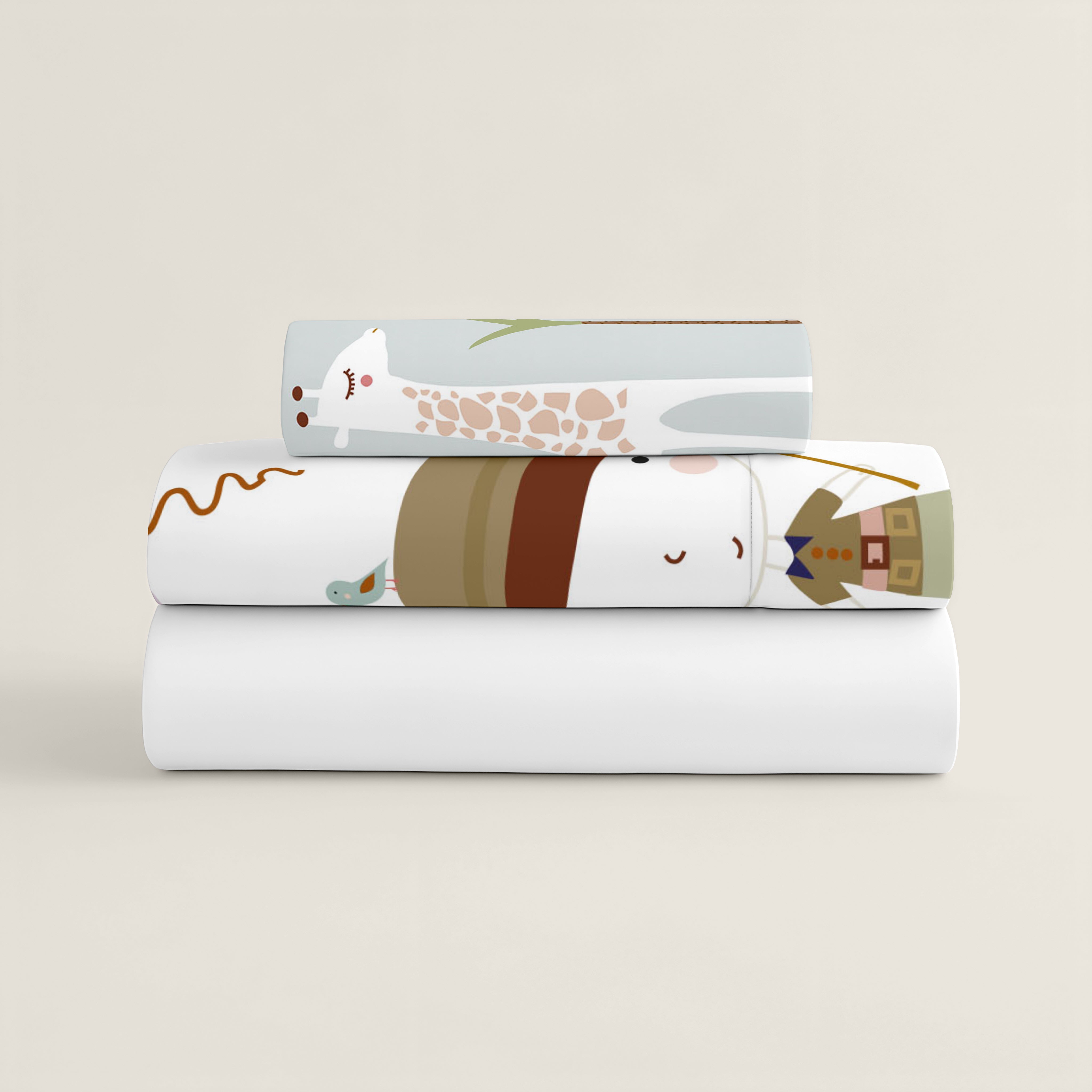 JUEGO DE SÁBANAS CUNA BEBÉ EXPLORADORA 100% ALGODÓN