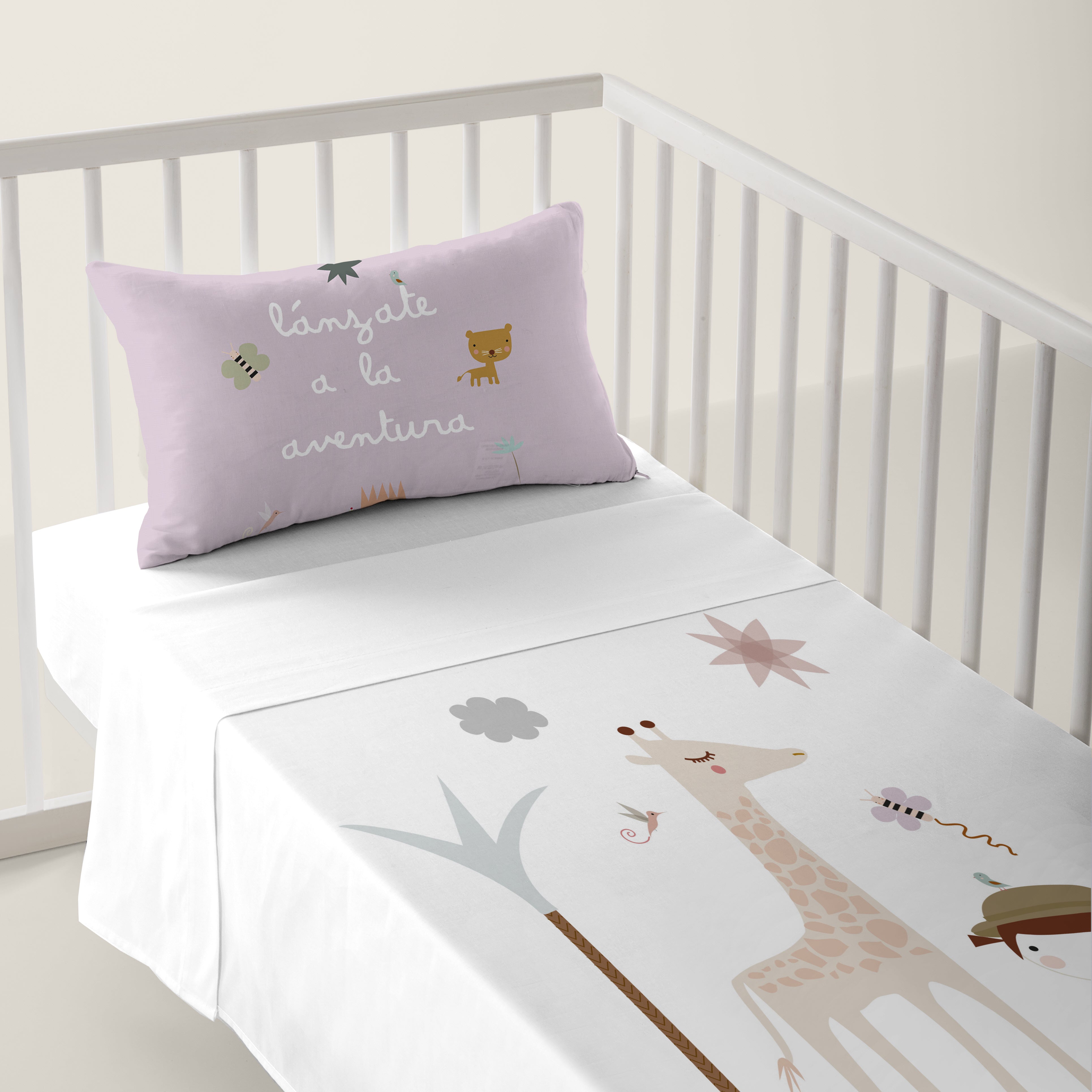 JUEGO DE SÁBANAS CUNA BEBÉ EXPLORADORA 100% ALGODÓN