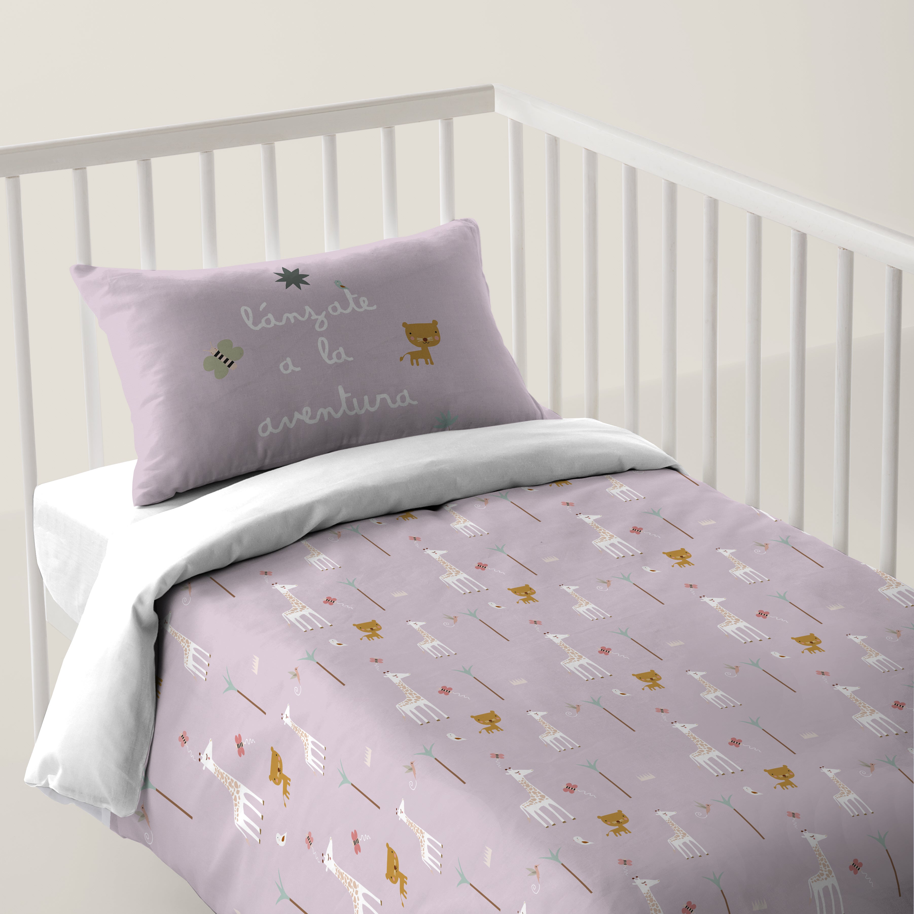 FUNDA NÓRDICA REVERSIBLE CUNA BEBÉ EXPLORADORA 100% ALGODÓN