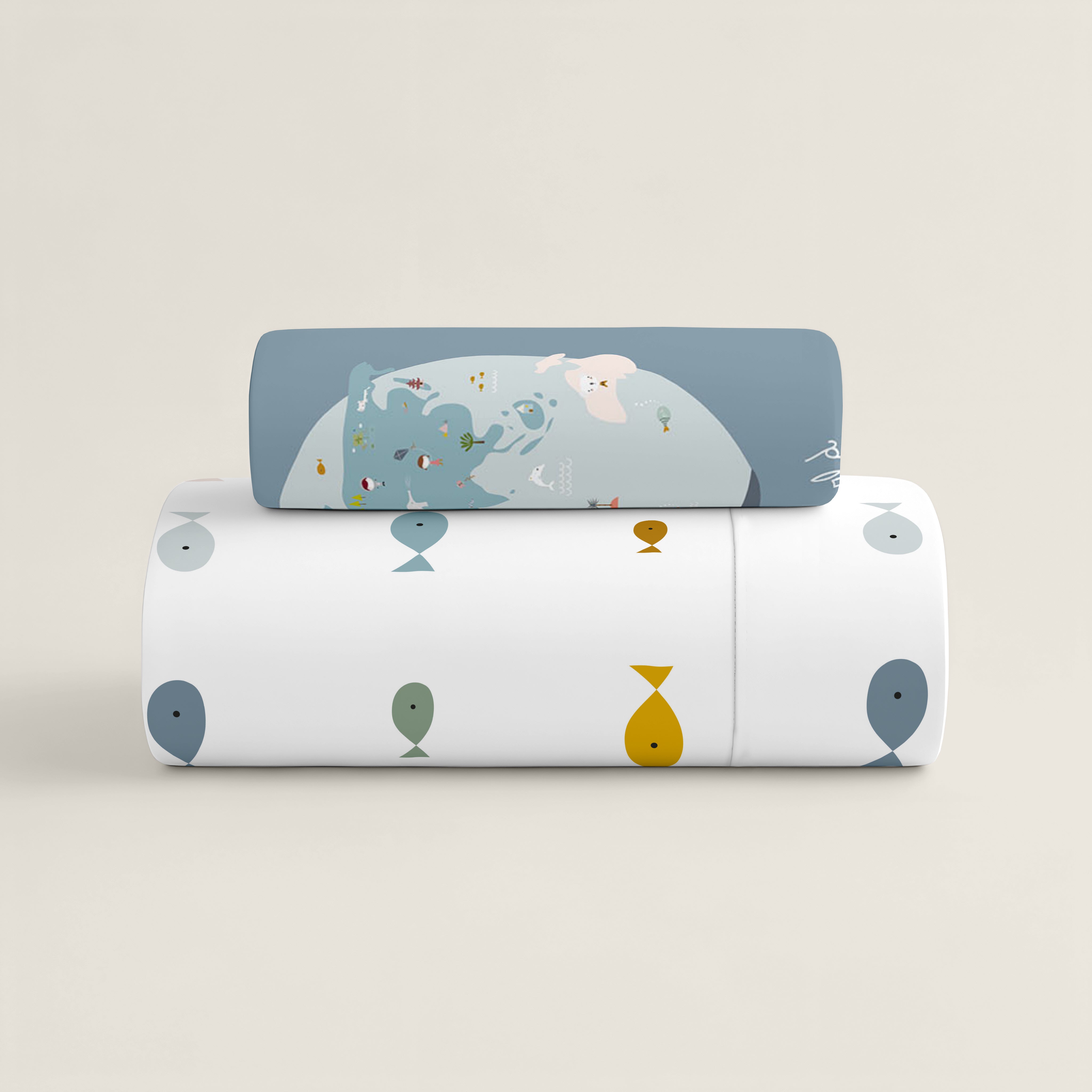 FUNDA NÓRDICA REVERSIBLE CUNA BEBÉ MAPAMUNDI 100% ALGODÓN