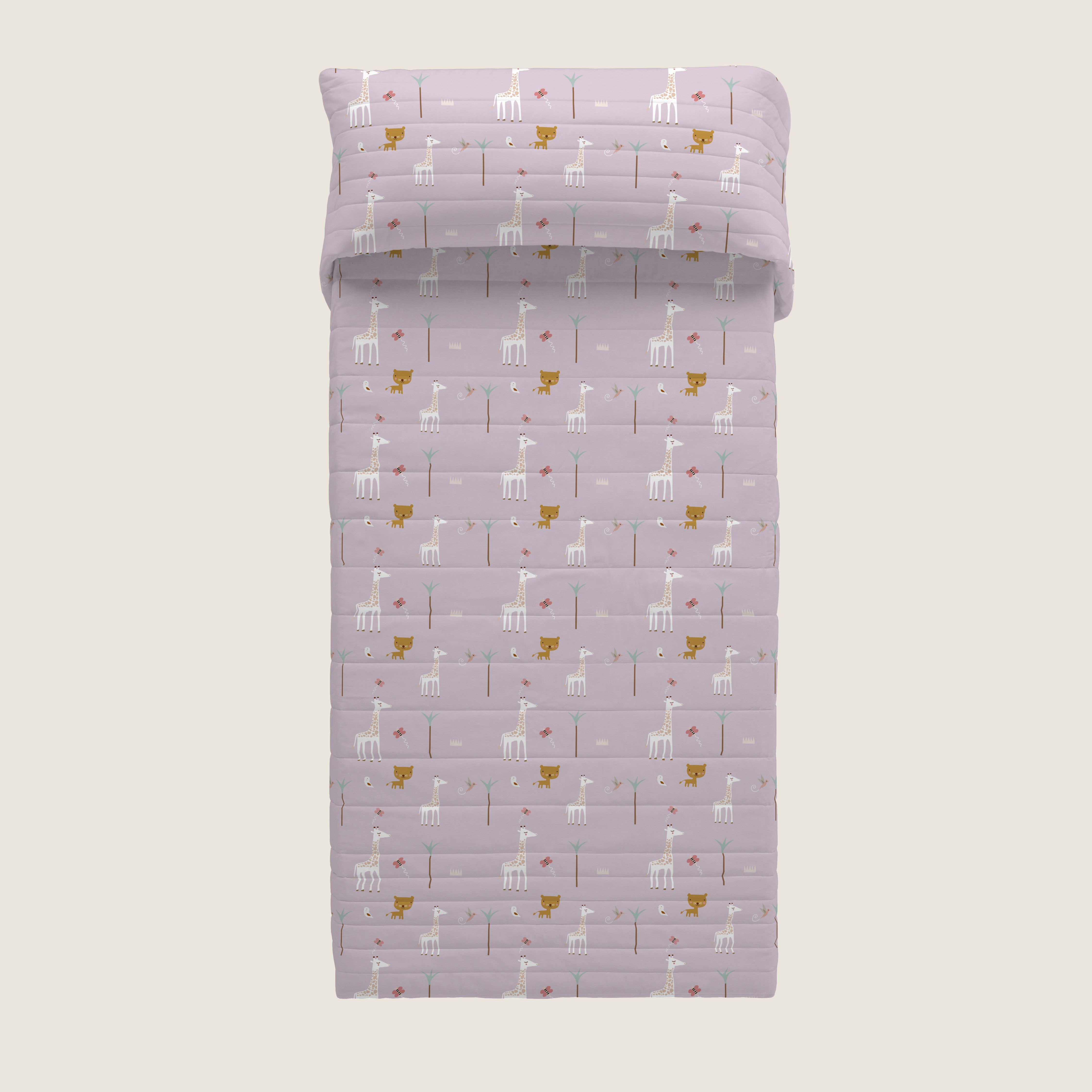 COLCHA BOUTI REVERSIBLE ESTAMPADA BEBÉ CUNA EXPLORADORA 100% ALGODÓN